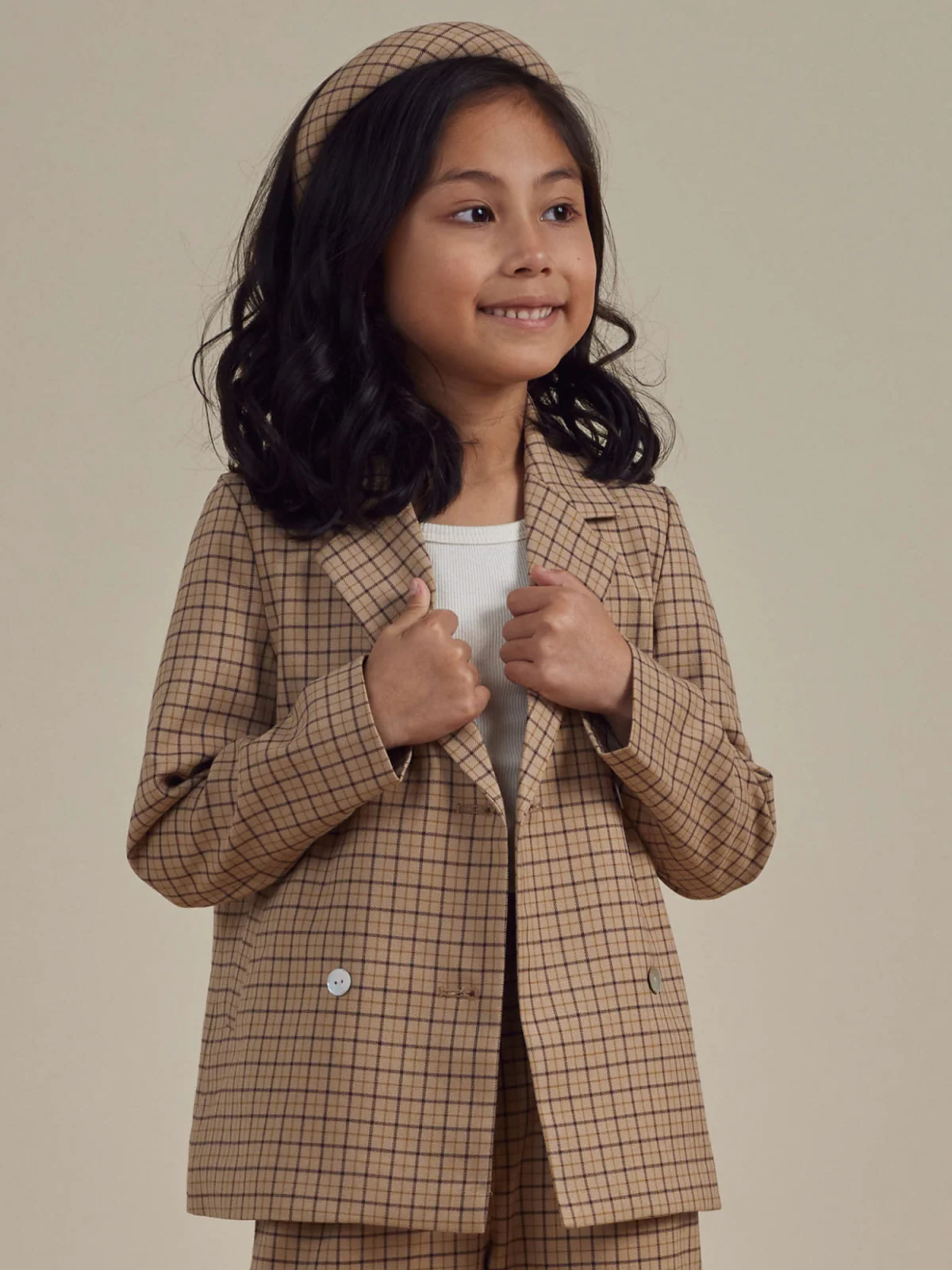 Rylee & Cru Double Breasted Blazer, Autumn Plaid - Image 2