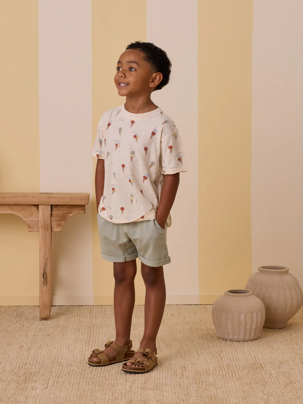 Rylee & Cru Raw Edge Tee, Gelato - Image 4