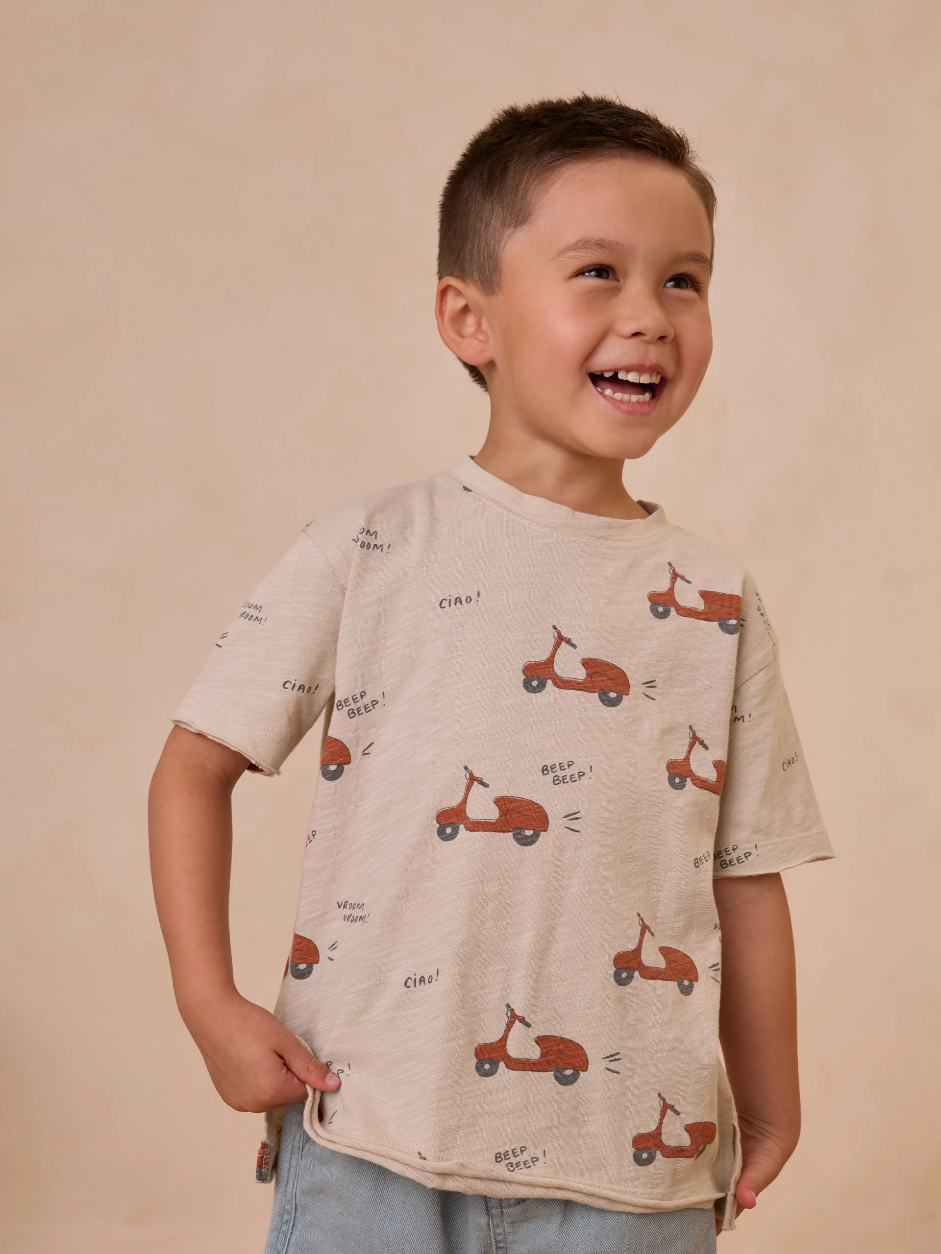 Rylee & Cru Raw Edge Tee, Moped