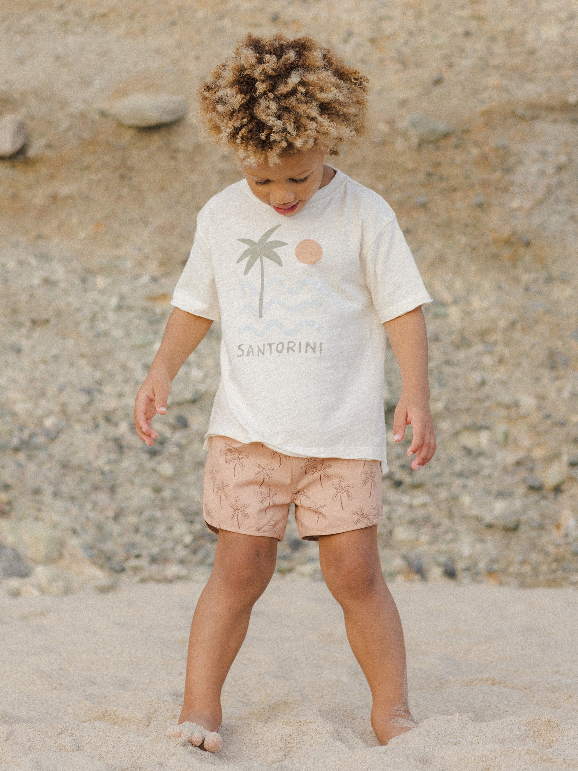 Rylee & Cru Raw Edge Tee, Santorini - Image 3