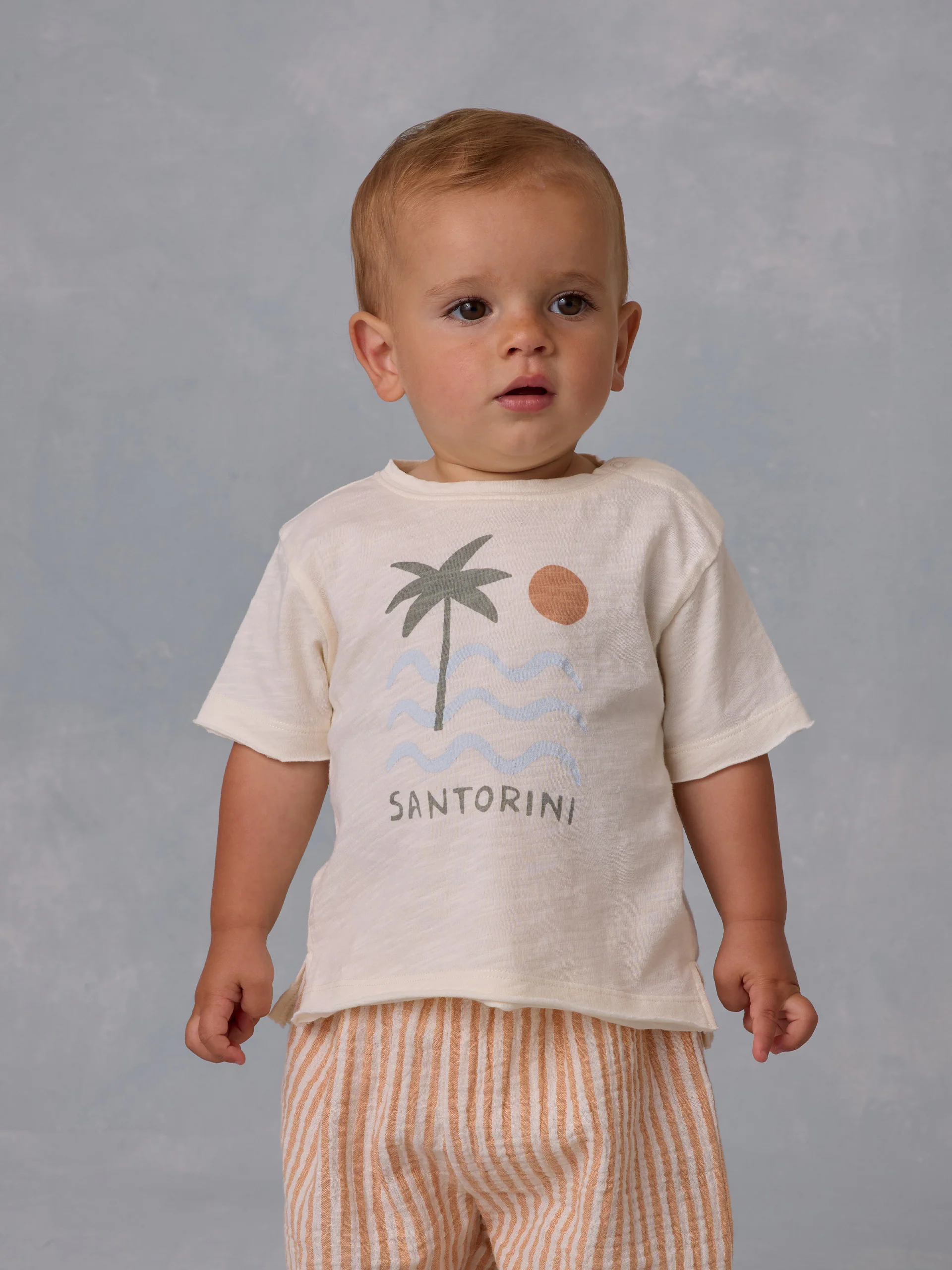 Rylee & Cru Raw Edge Tee, Santorini - Image 4