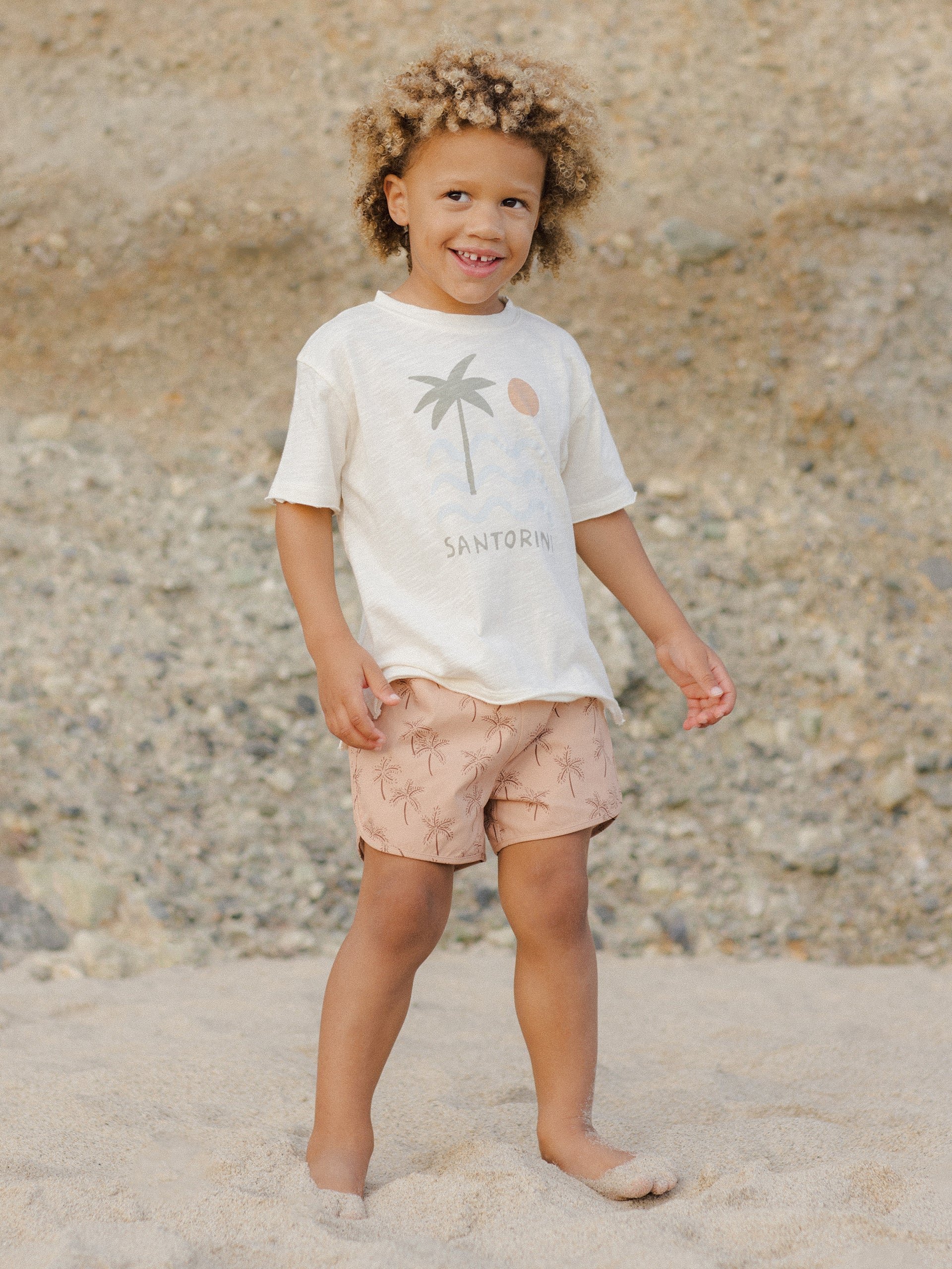 Rylee & Cru Raw Edge Tee, Santorini - Image 5