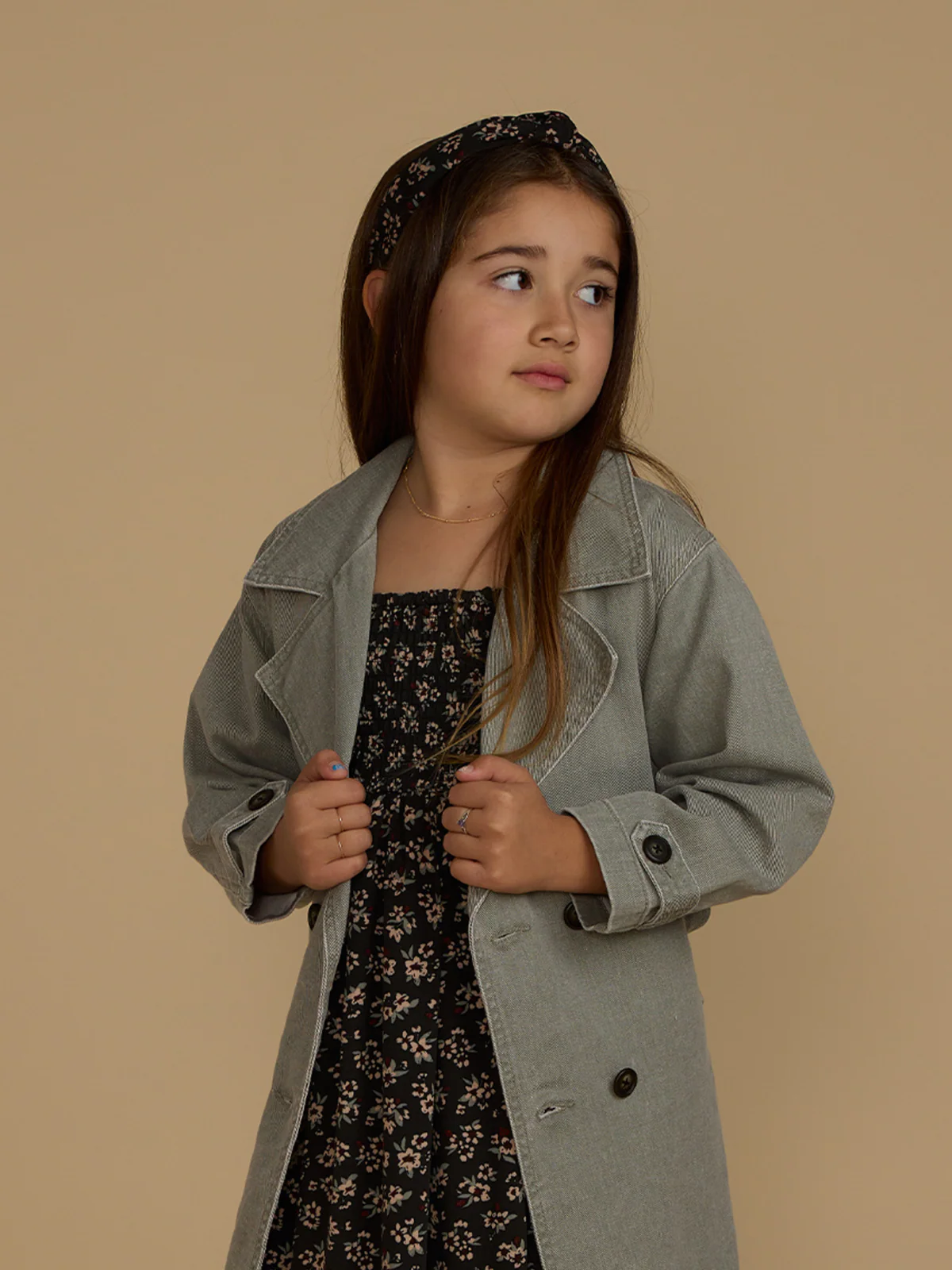 Rylee & Cru Trench Coat, Washed Laurel - Image 3