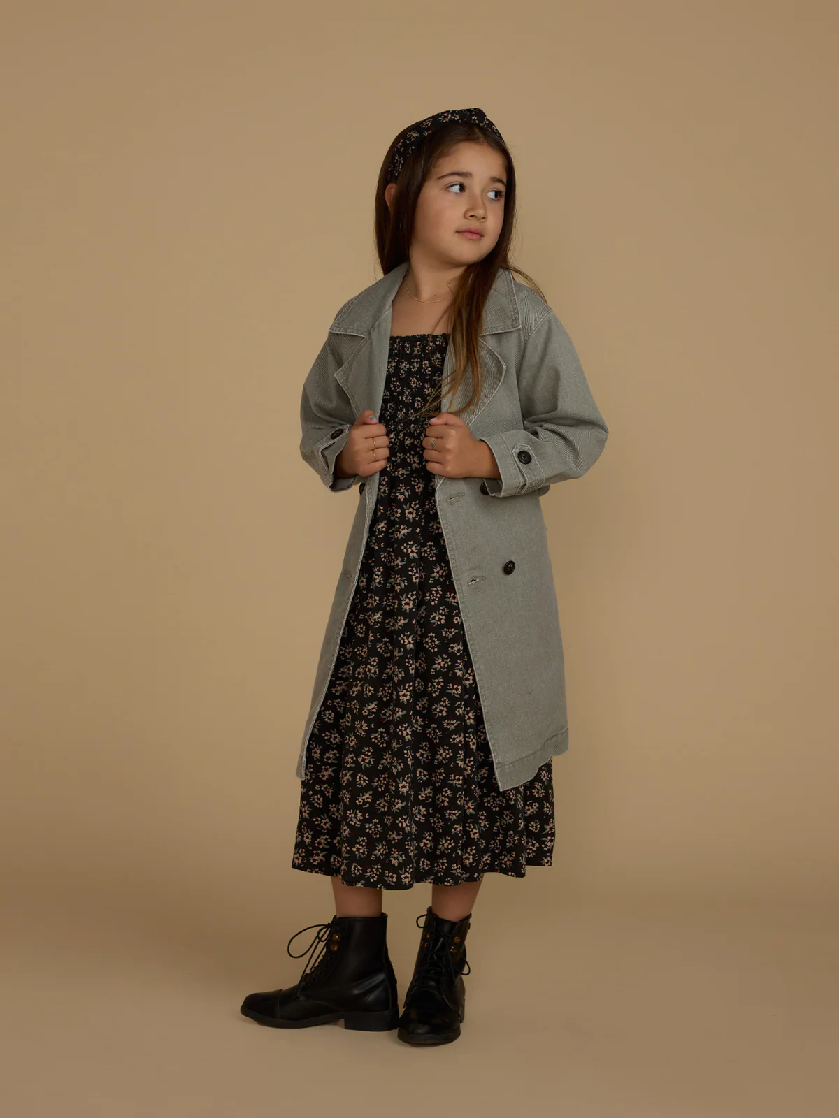 Rylee & Cru Trench Coat, Washed Laurel - Image 4