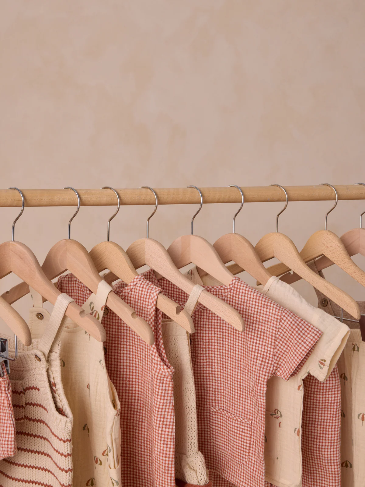 Rylee & Cru Woven Henley Tee, Poppy Gingham - Image 5