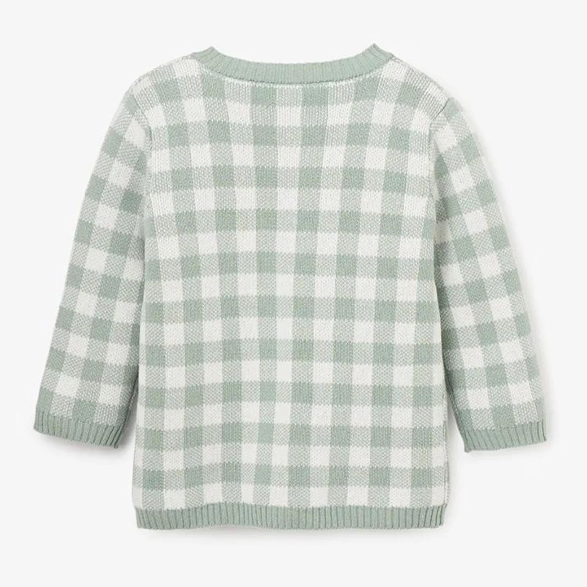 Sage Gingham Cardigan - Image 3