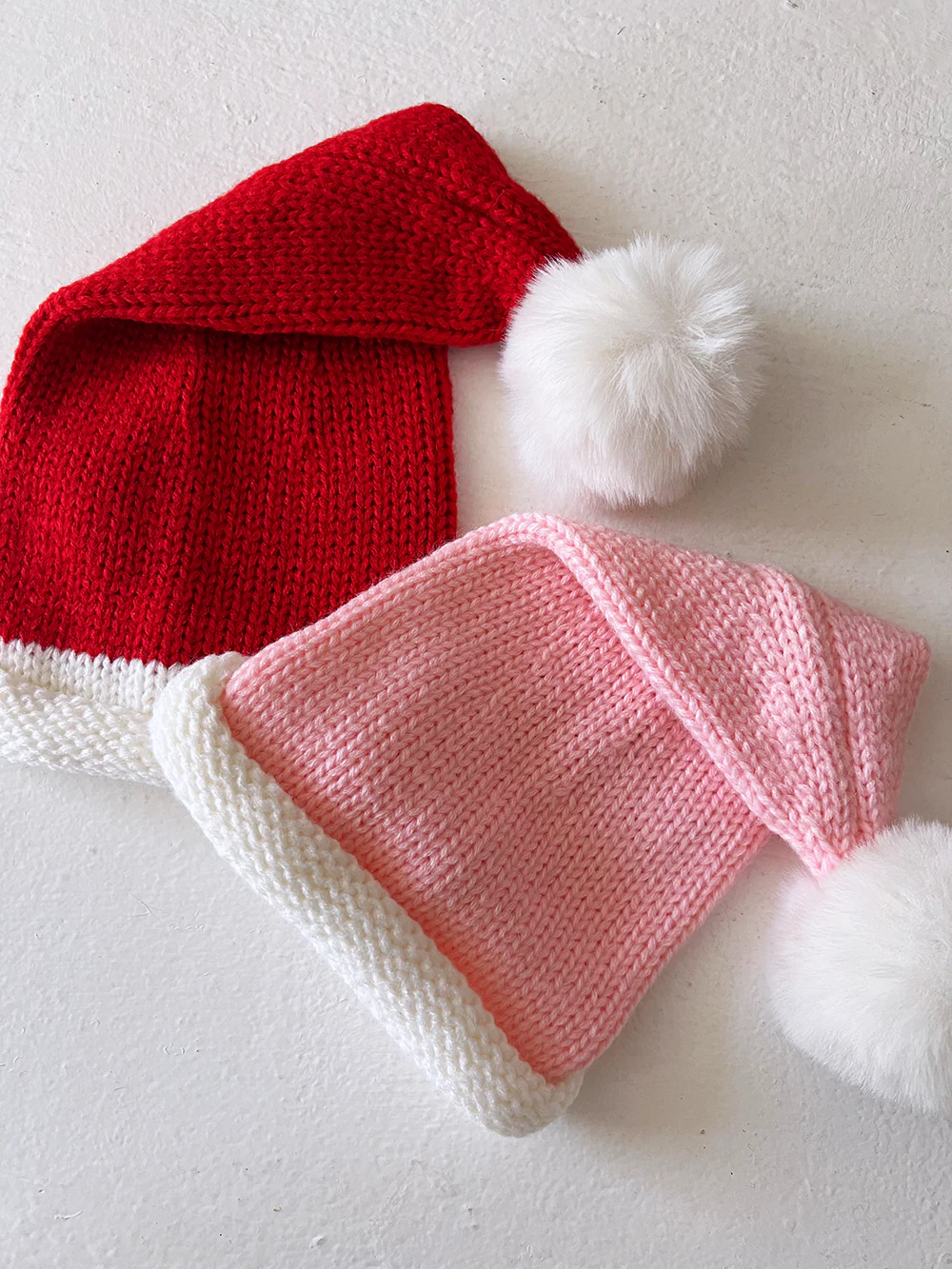 Santa Knit Hat, Pink - Image 3