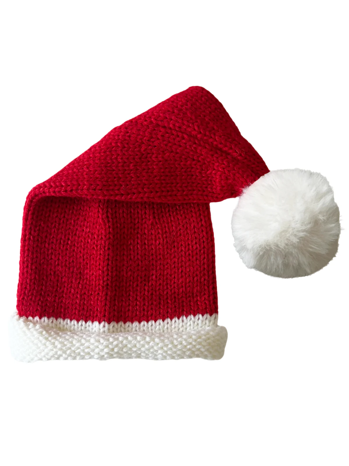 Santa Knit Hat, Red - Image 3