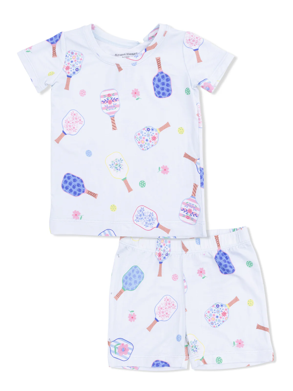 Short Loungewear Set, Floral Pickleball