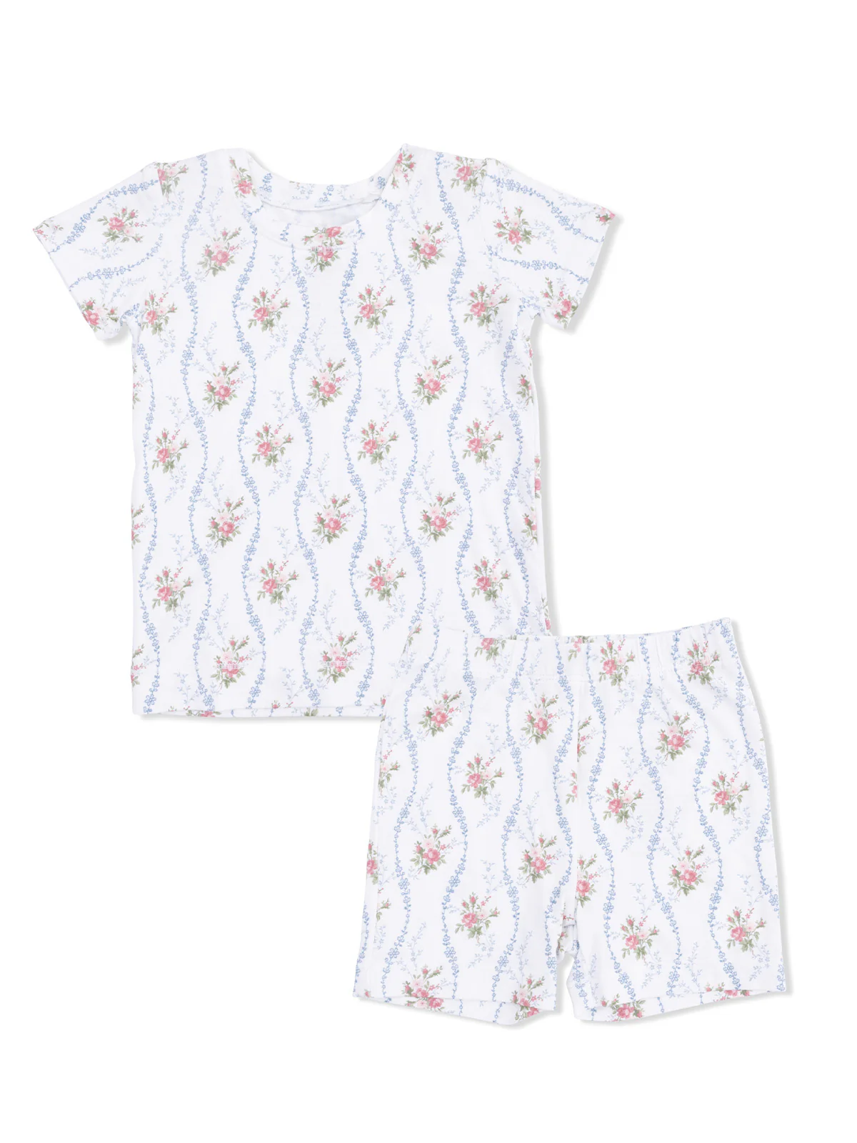 Short Loungewear Set, Heirloom Rose Stripe