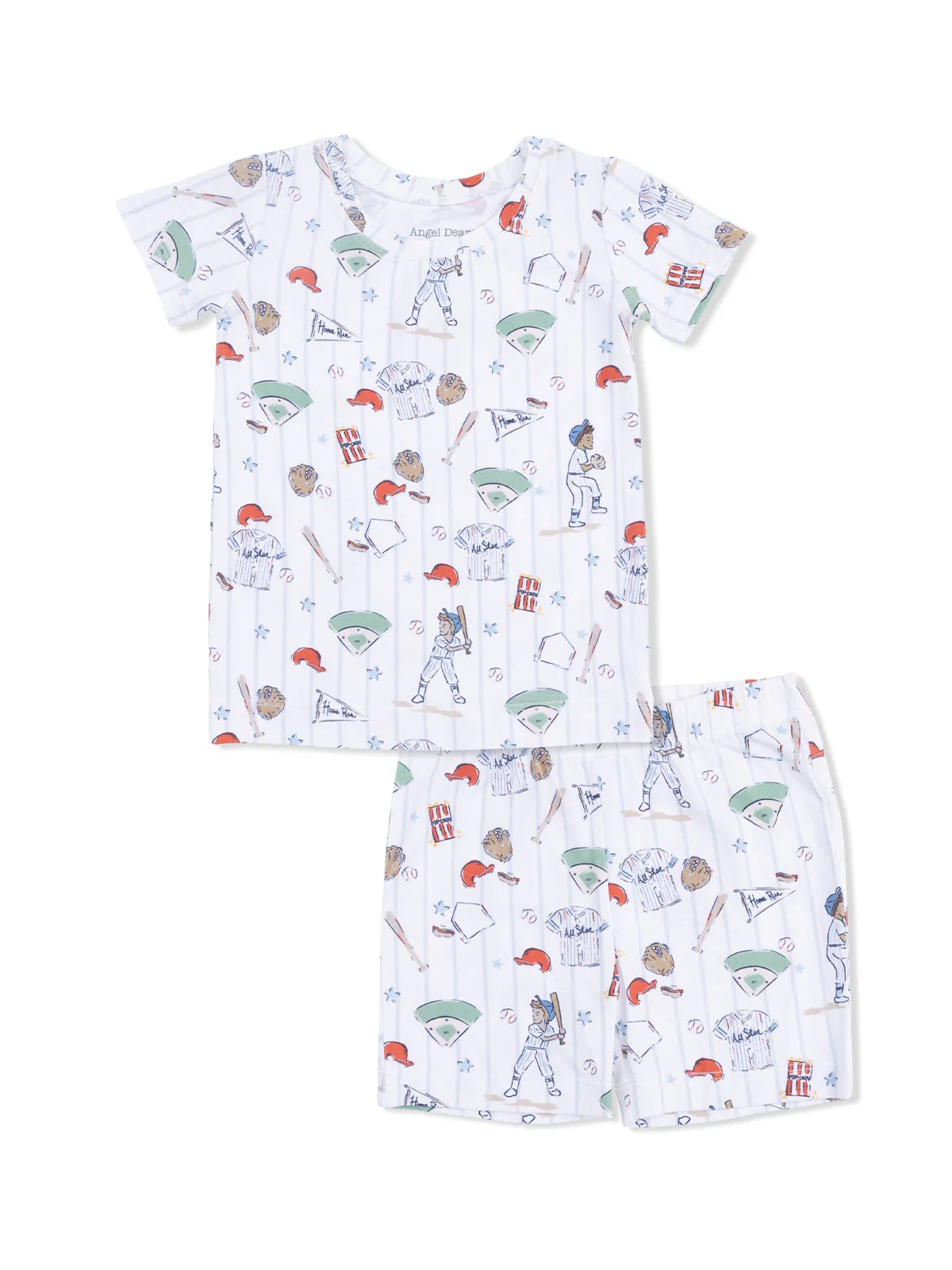 Short Loungewear Set, Home Run Baseball