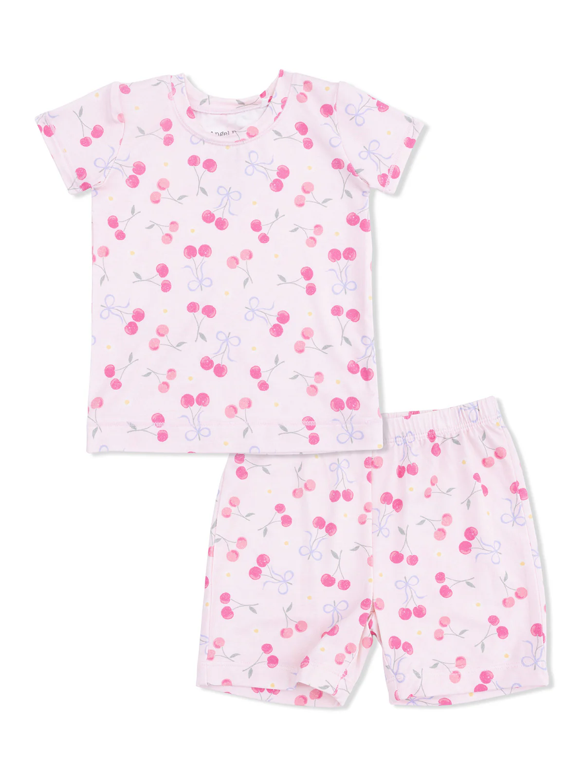 Short Loungewear Set, Sweet Bow Cherries