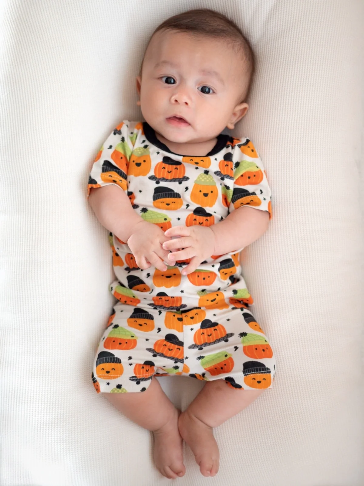 Short Sleeve 2-Piece Set, Pumpkin Buds