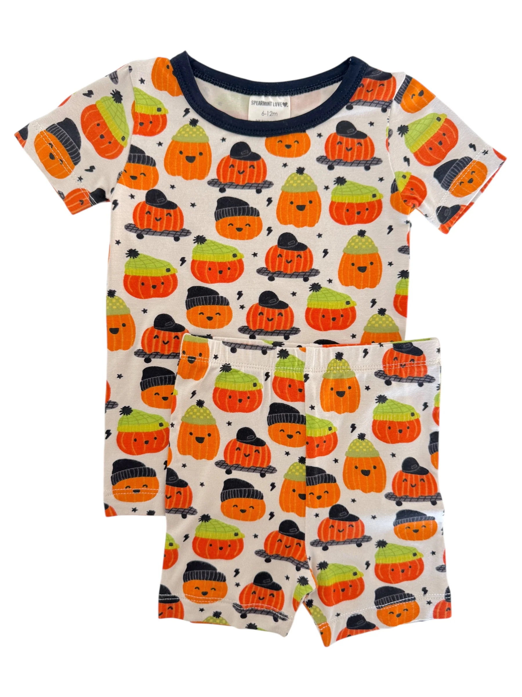 Short Sleeve 2-Piece Set, Pumpkin Buds - Image 2