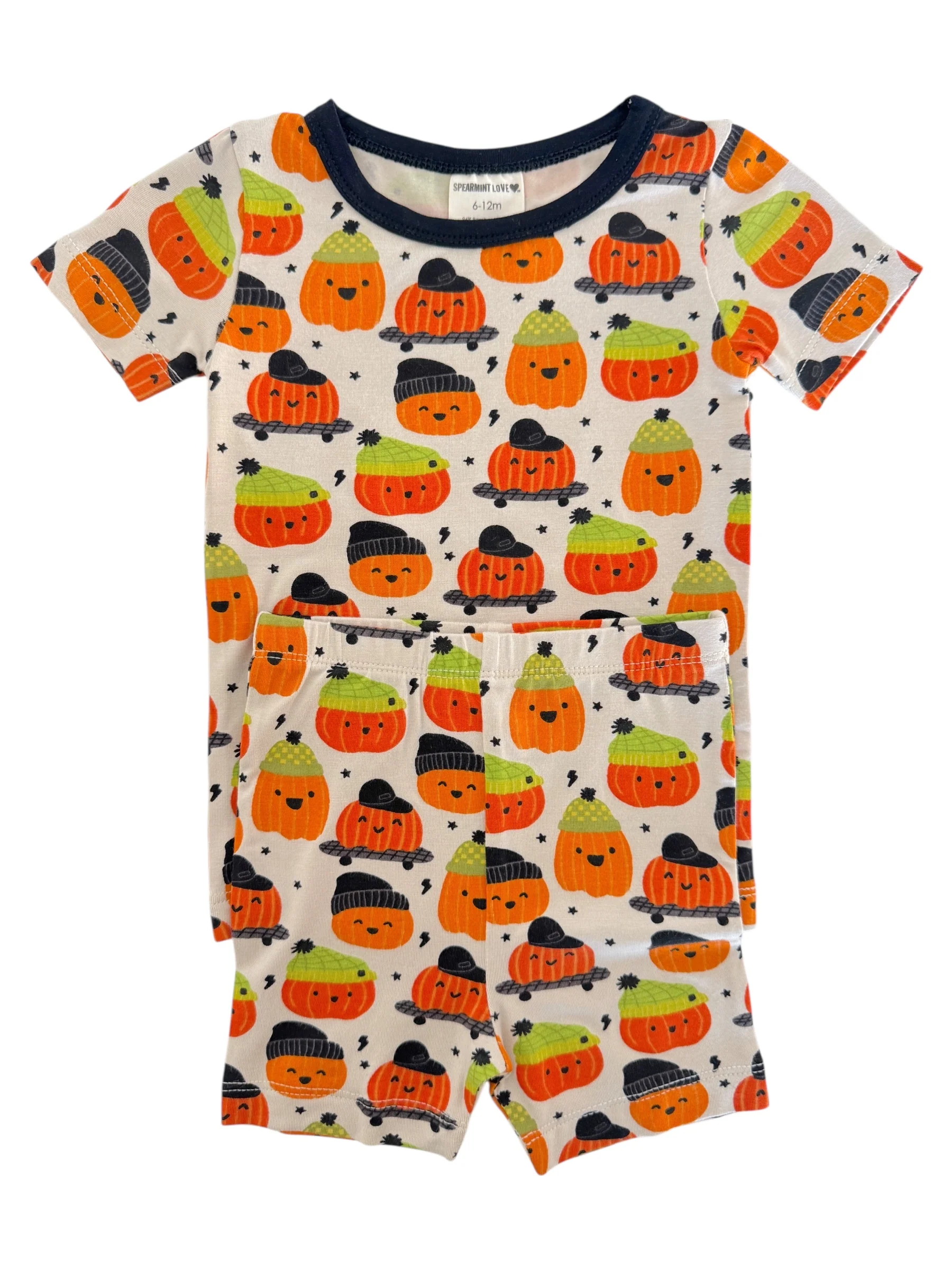 Short Sleeve 2-Piece Set, Pumpkin Buds - Image 4