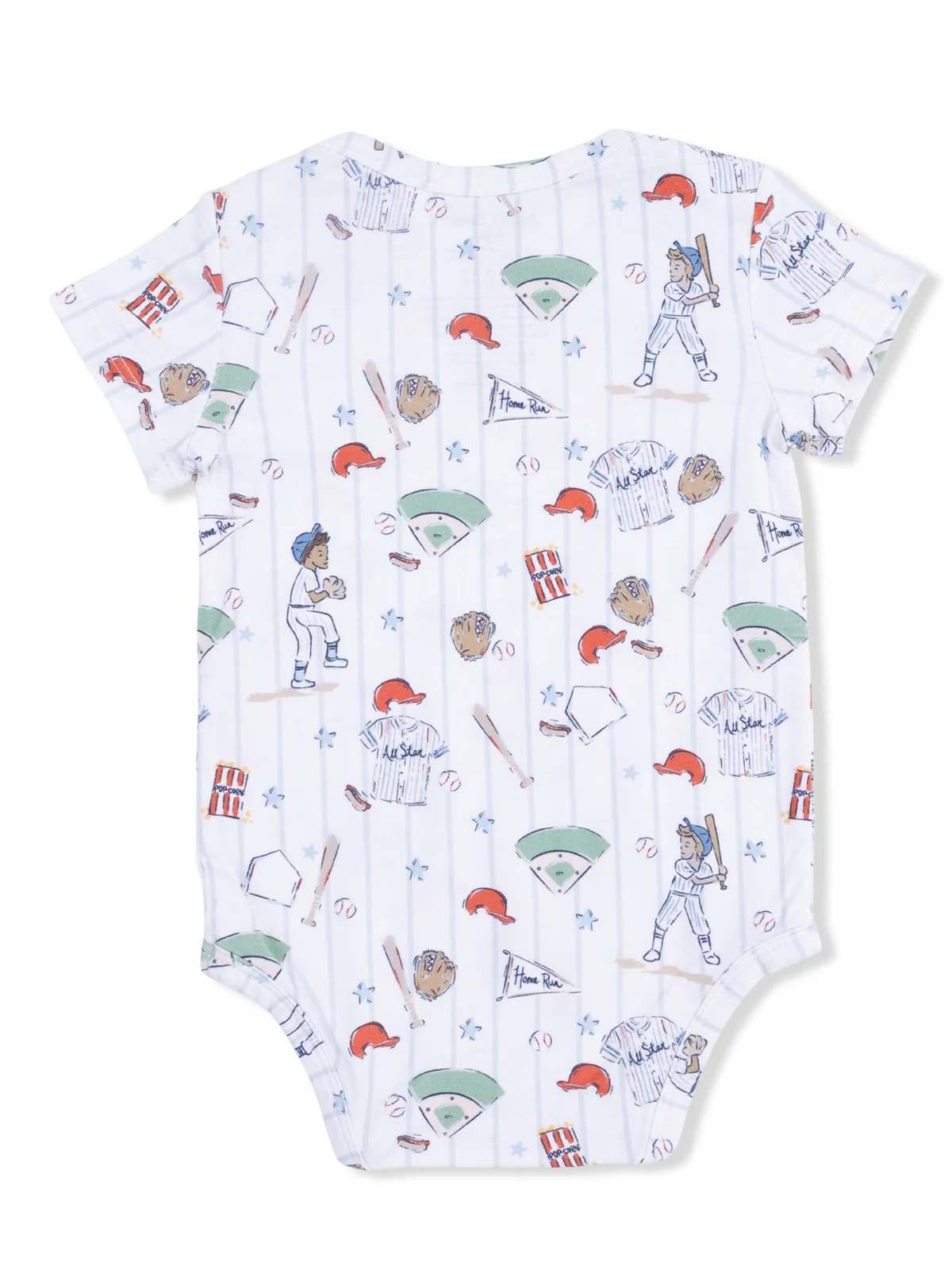 Short Sleeve Bodysuit, Home Run Baseball - Image 2