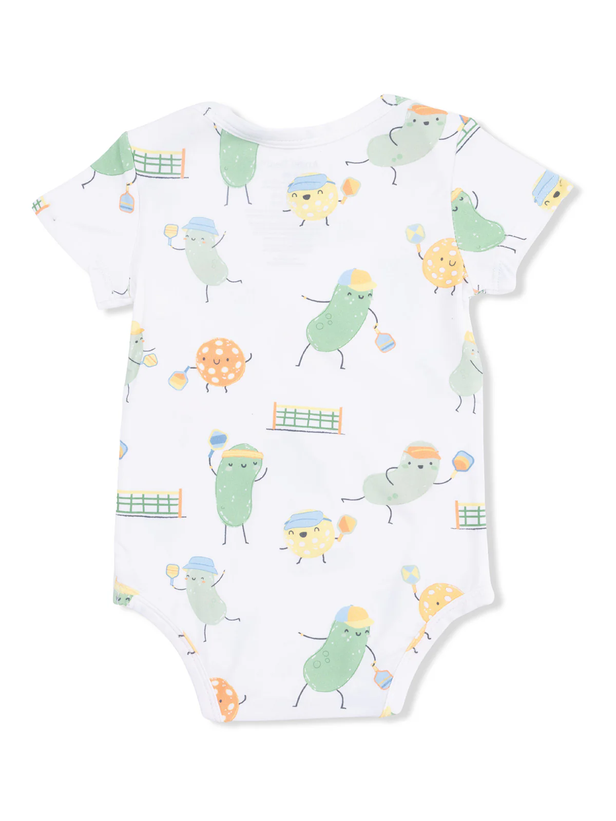 Short Sleeve Bodysuit, Pickles Playing Pickleball - Image 2