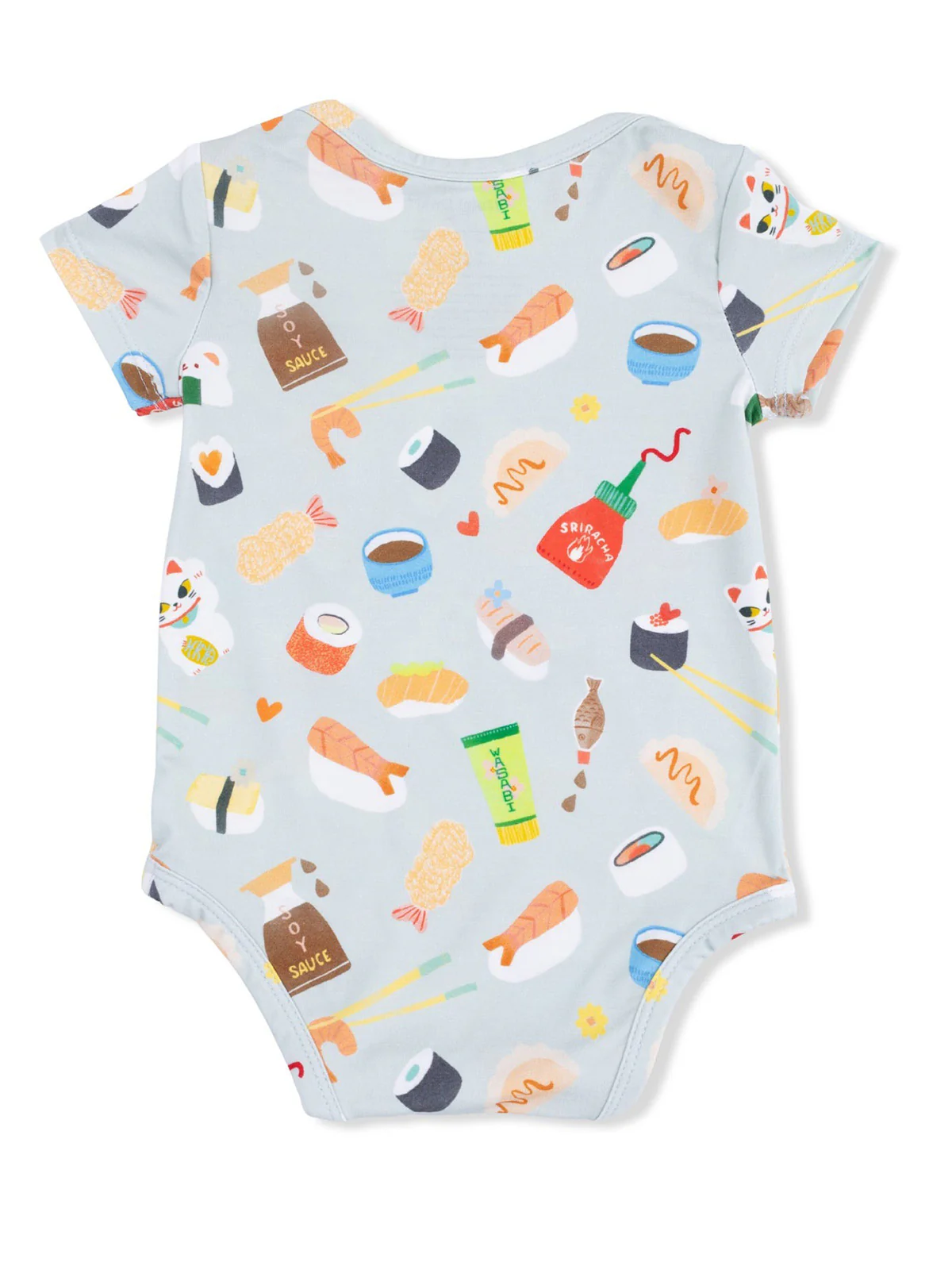 Short Sleeve Bodysuit, Sushi - Image 2