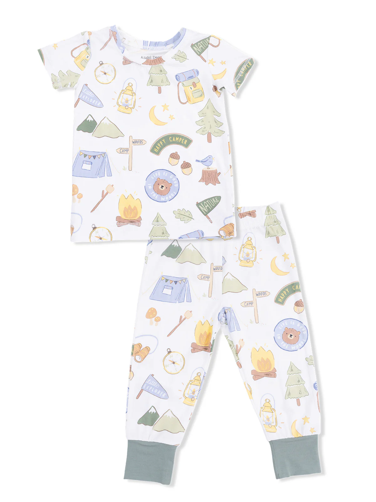 Short Sleeve Loungewear Set, Camping Blue