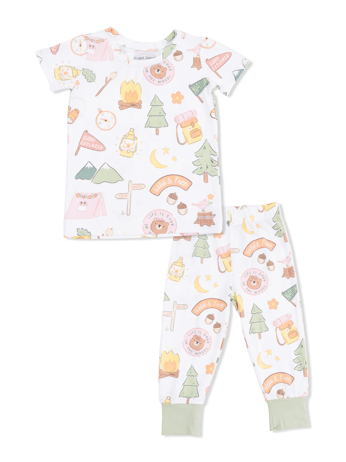 Short Sleeve Loungewear Set, Camping Pink