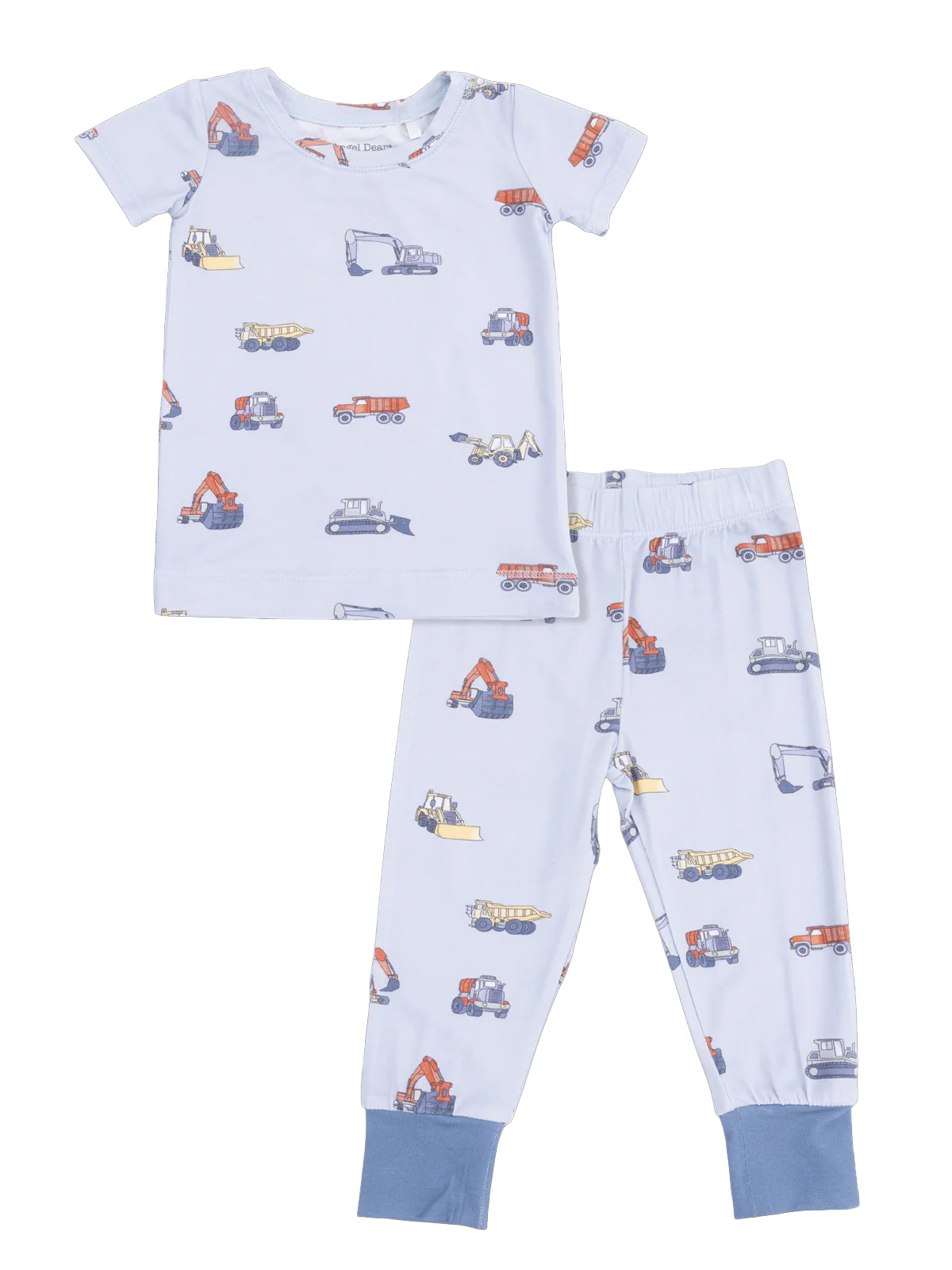 Short Sleeve Loungewear Set, Construction Vehicles
