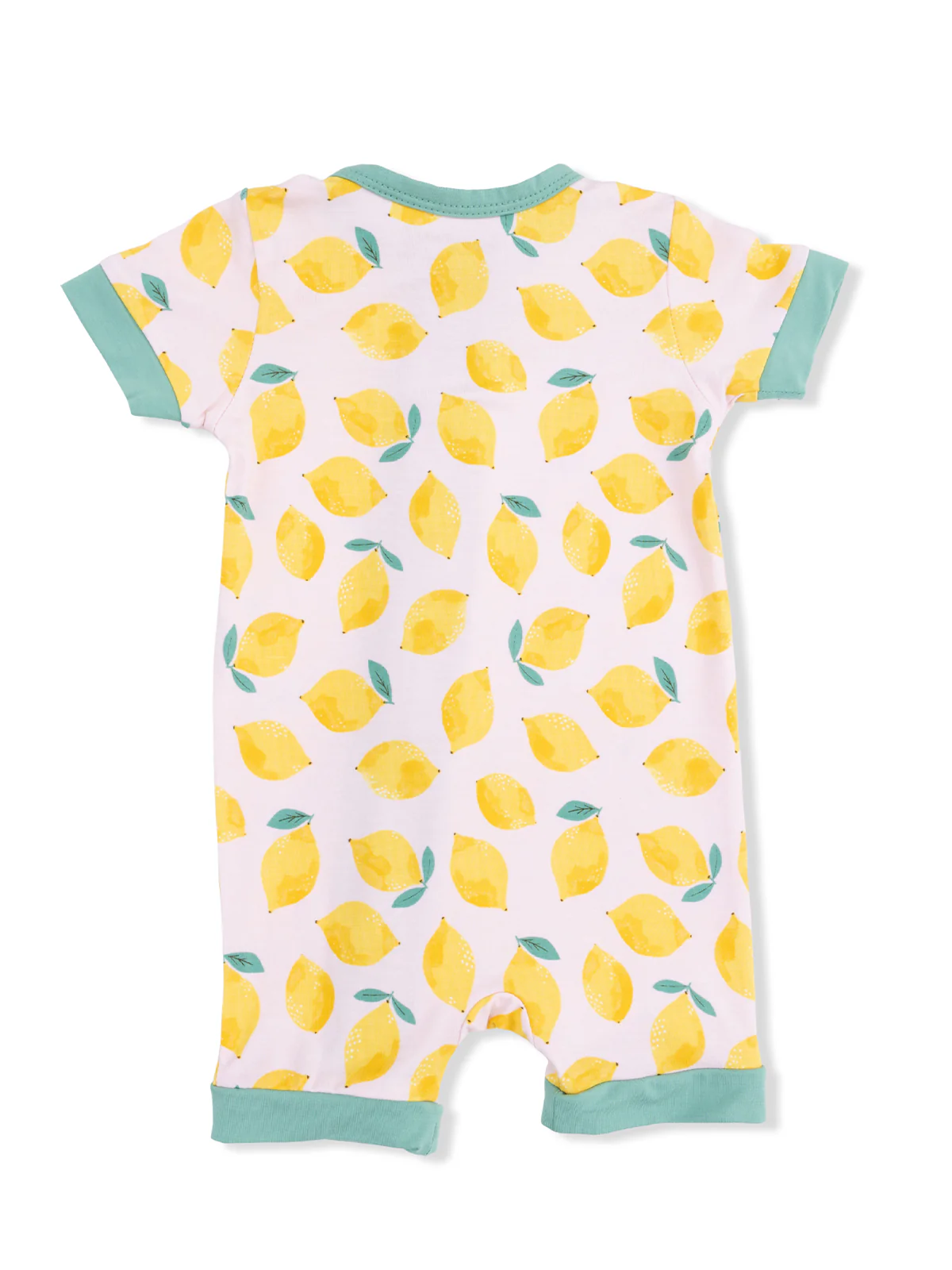 Shortie 2-Way Zip Romper, Sunny Lemons - Image 3