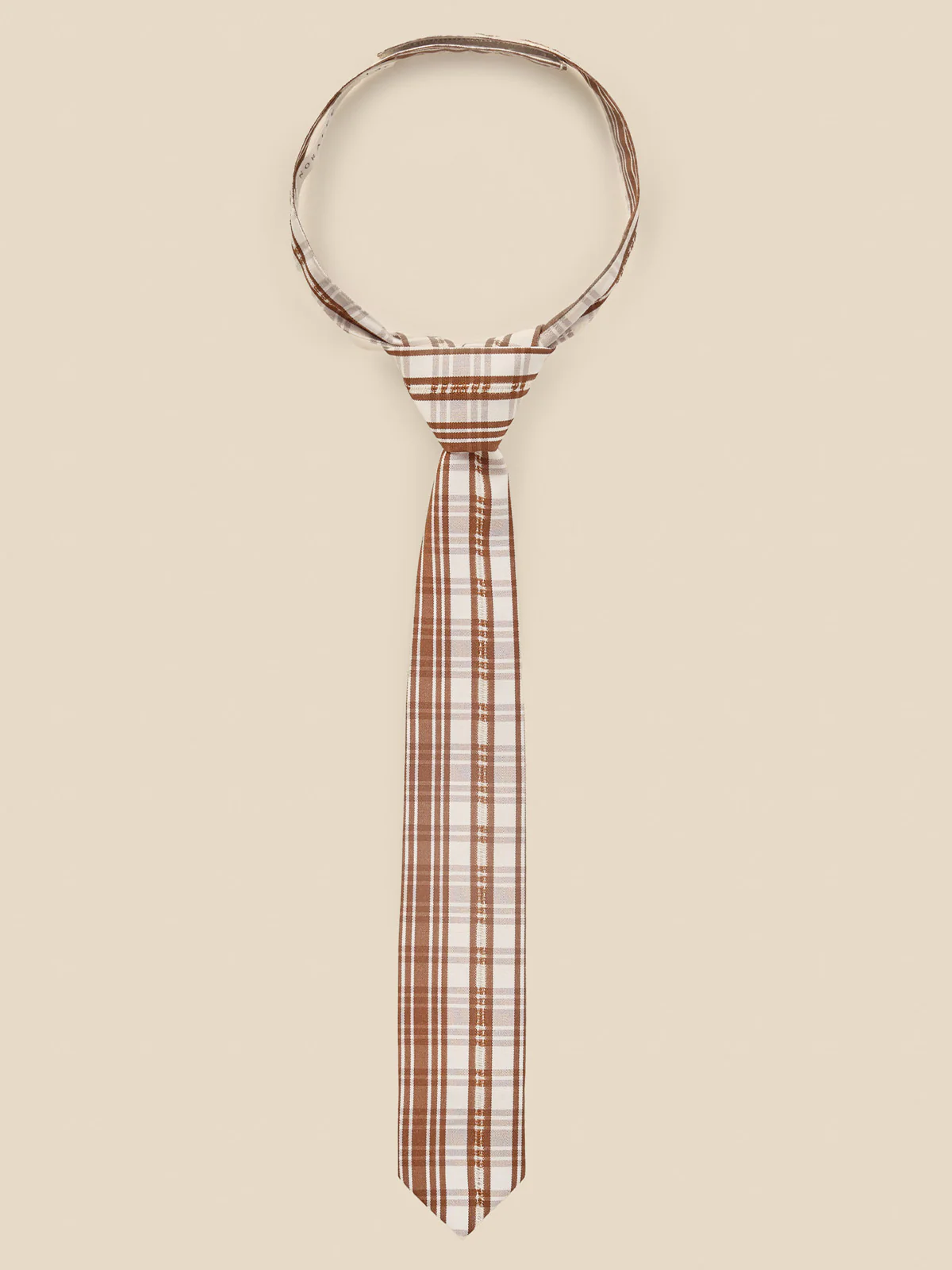 Skinny Tie, Copper Plaid