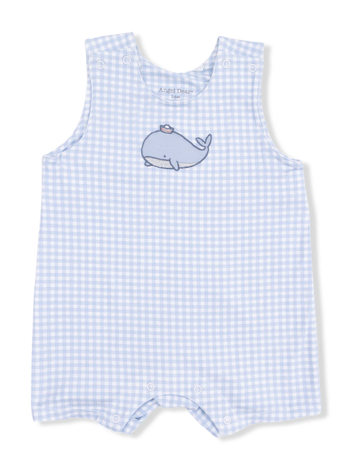 Sleeveless Jon Jon Shortie, Bubbly Sailor Whales Blue - Image 2