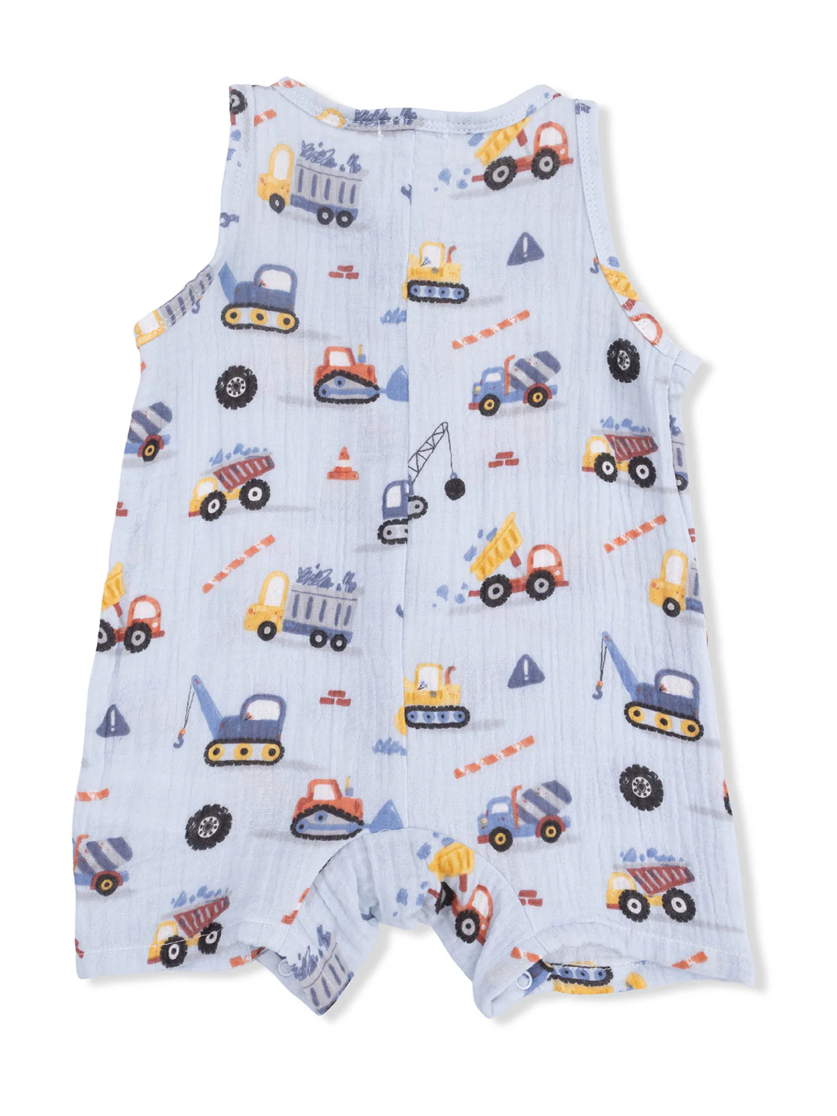Sleeveless Shortie Romper, Crayon Construction - Image 2