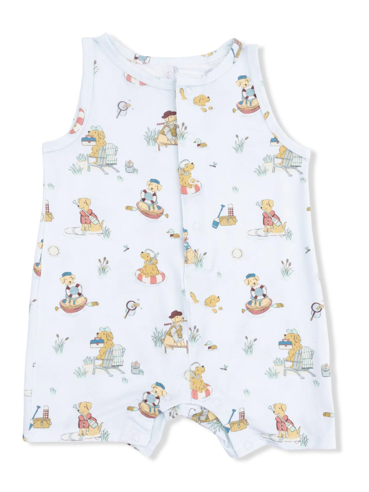 Sleeveless Shortie Romper, Lake Buddy Dogs