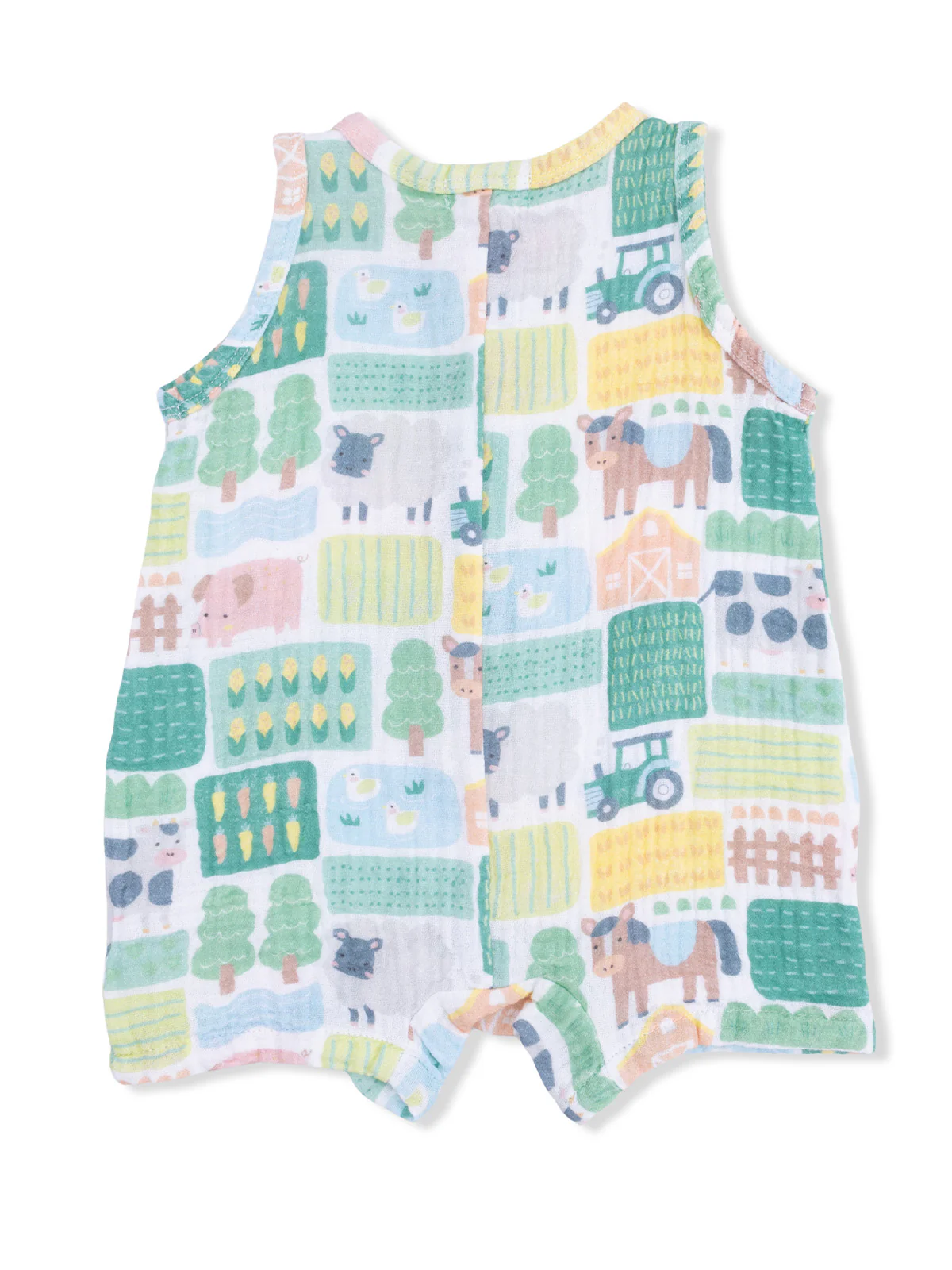 Sleeveless Shortie Romper, Patchwork Farm - Image 2