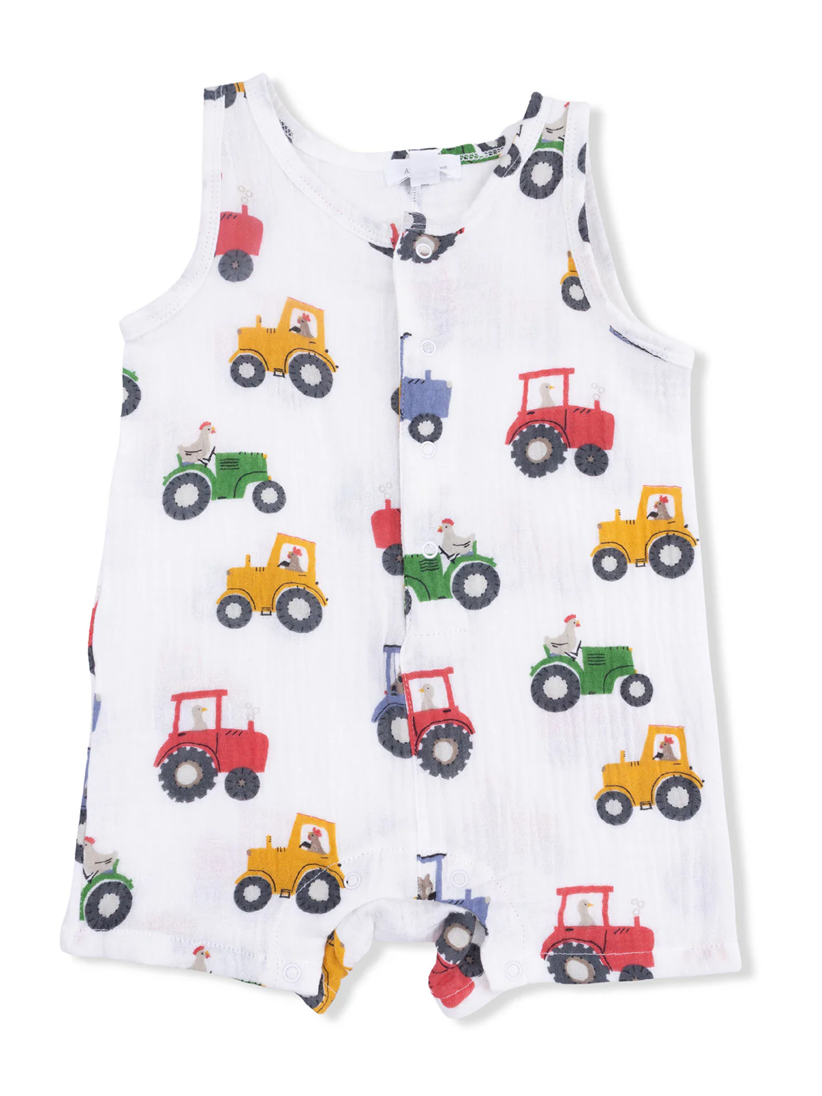 Sleeveless Shortie Romper, Tractor Friends