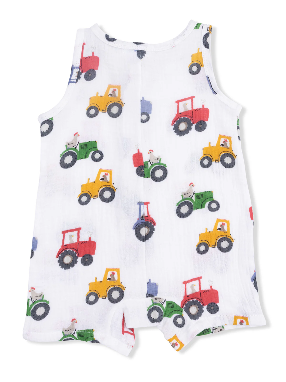 Sleeveless Shortie Romper, Tractor Friends - Image 2