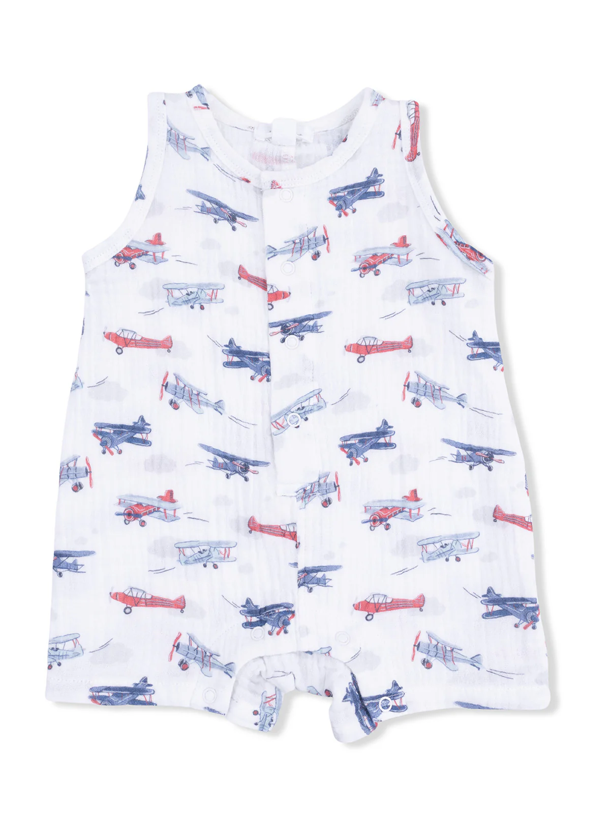 Sleeveless Shortie Romper, Vintage Planes