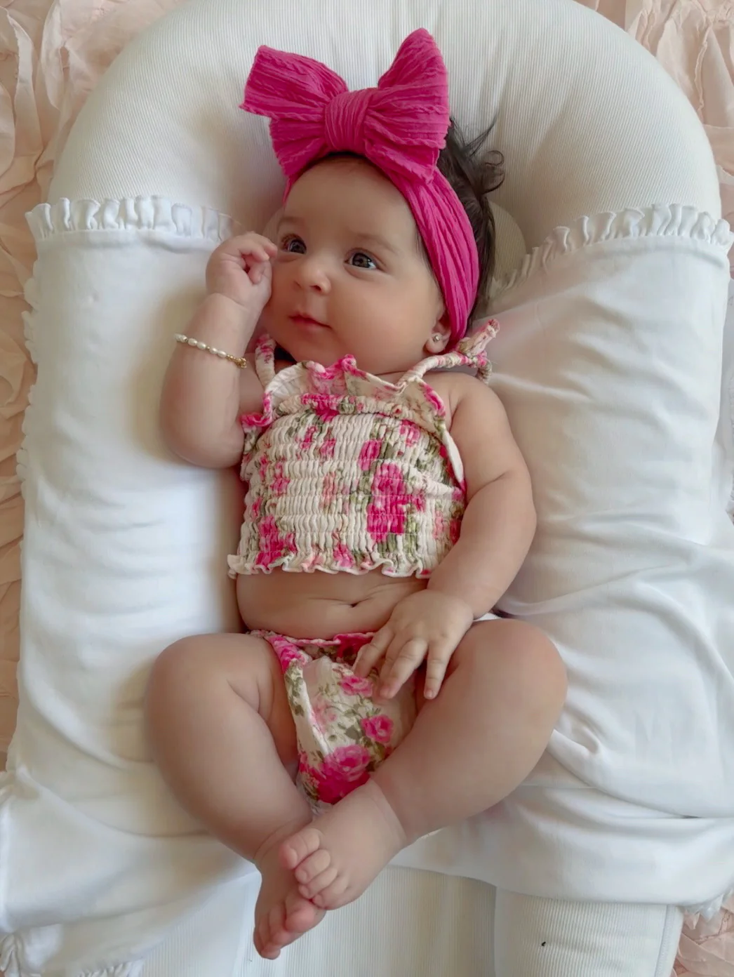 Muslin Smocked Ruffle Top & Bloomer, Country Daydream - Image 3