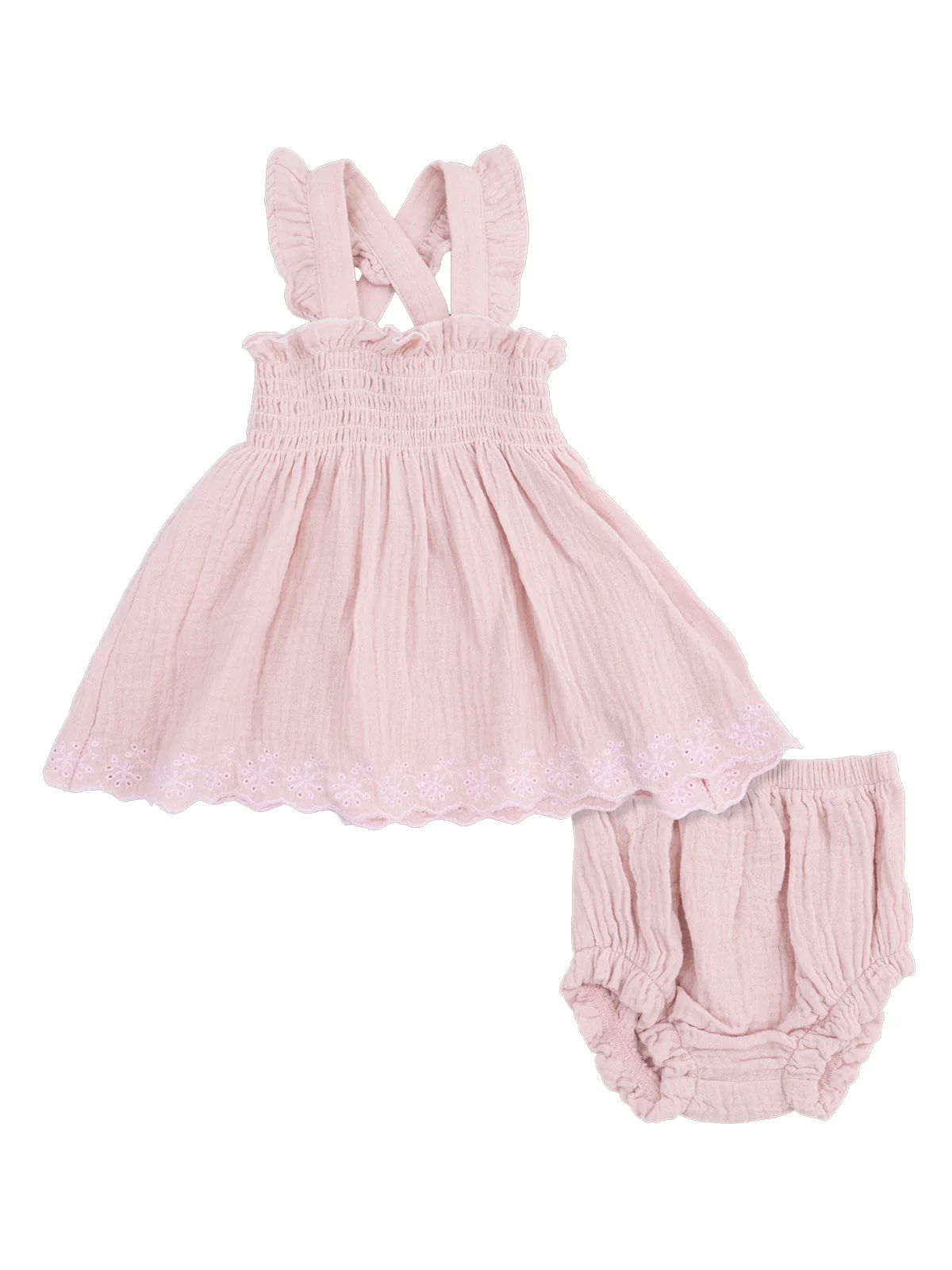 Smocked Top & Bloomer, Lotus Pink