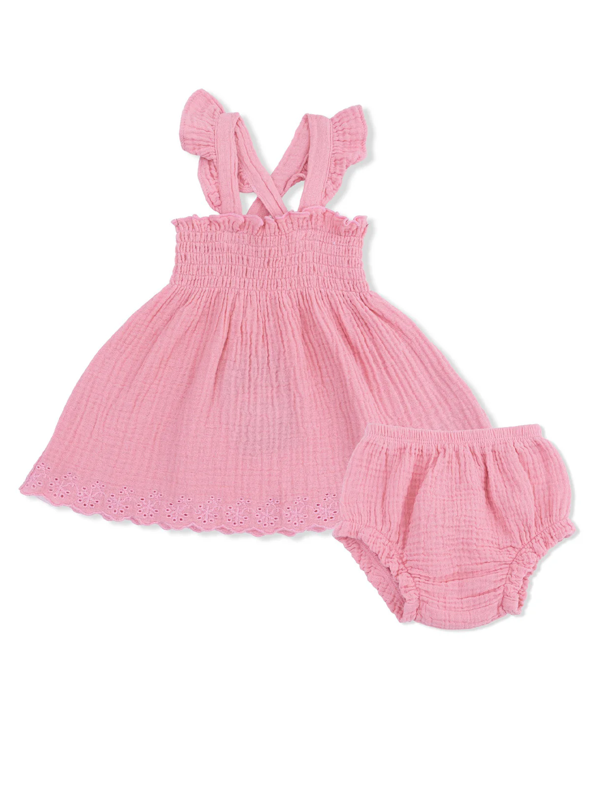 Smocked Top & Bloomer, Poignant Pink - Image 2