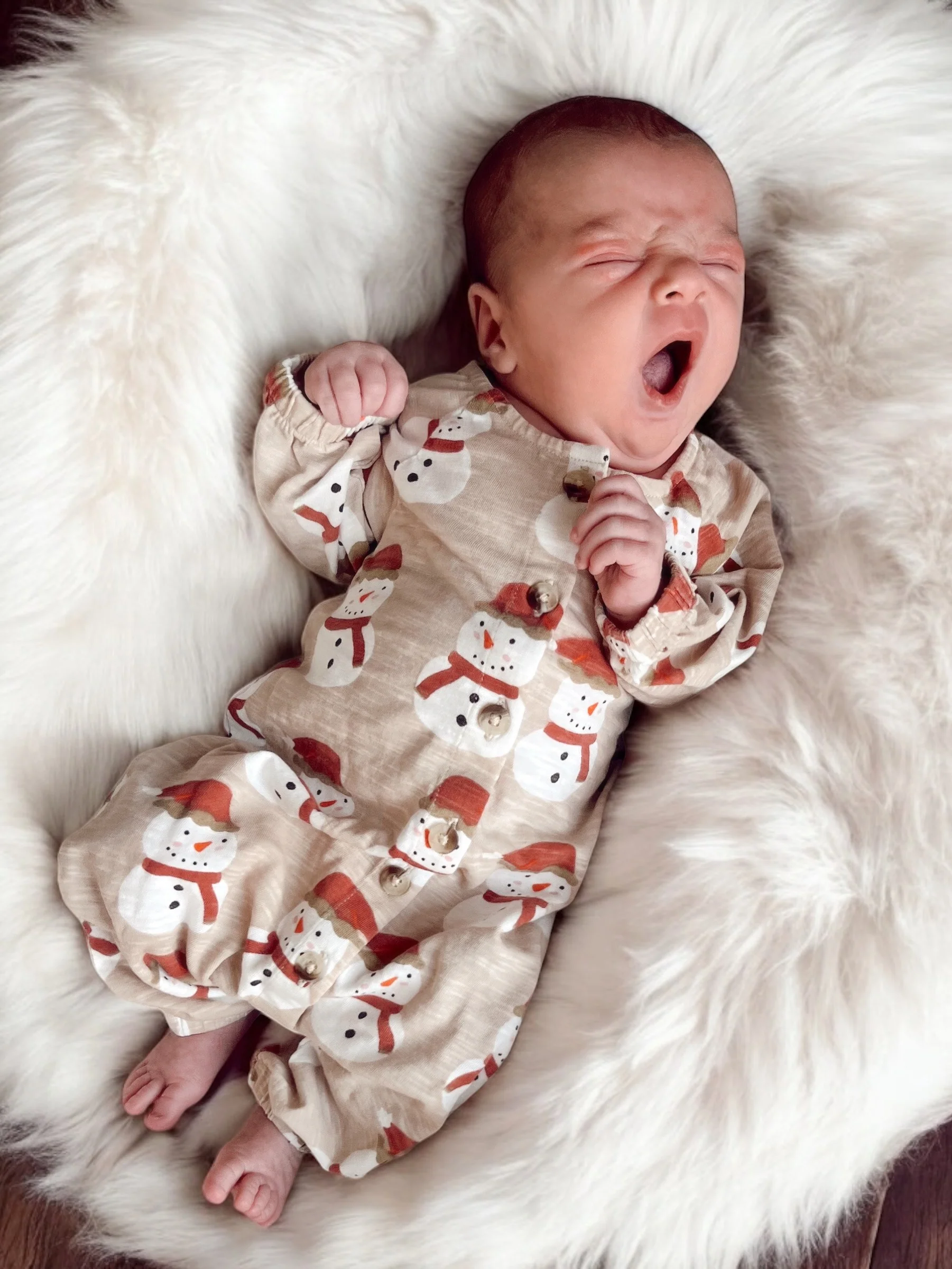 Snowman / Organic Long Sleeve Bay Jumpsuit