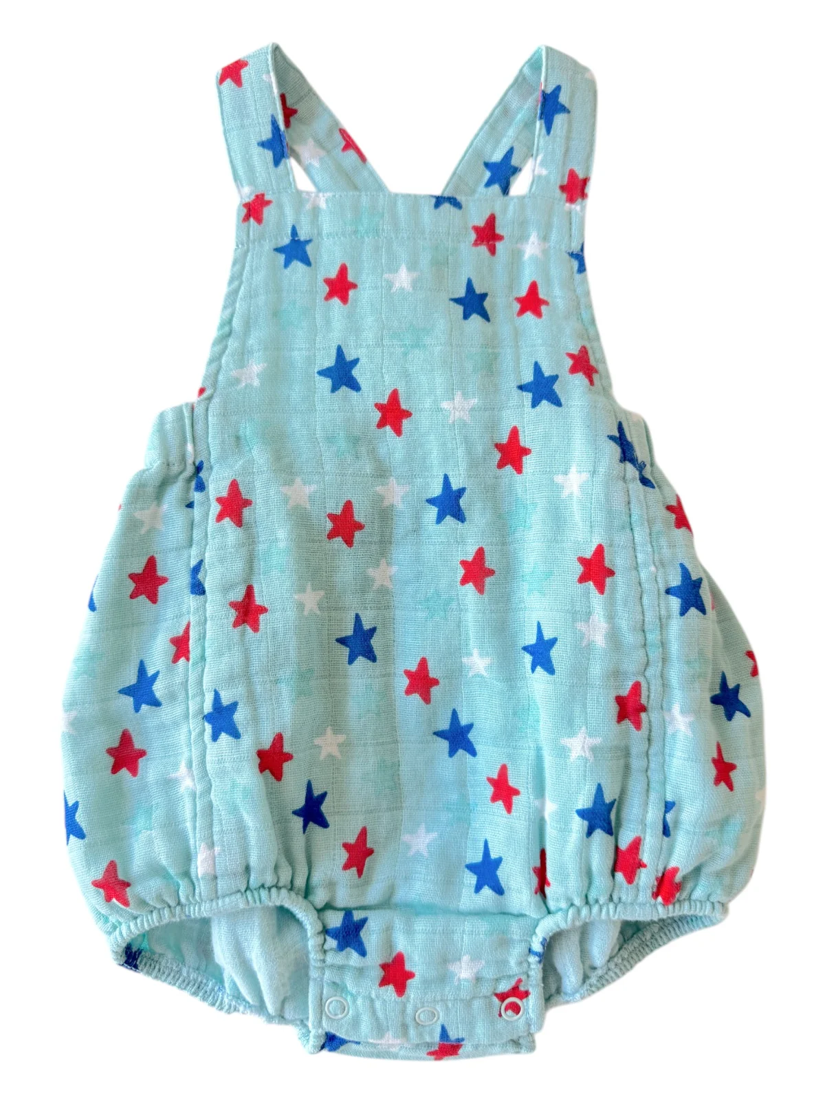 Splendid Stars Blue / Muslin Retro Sunsuit - Image 2