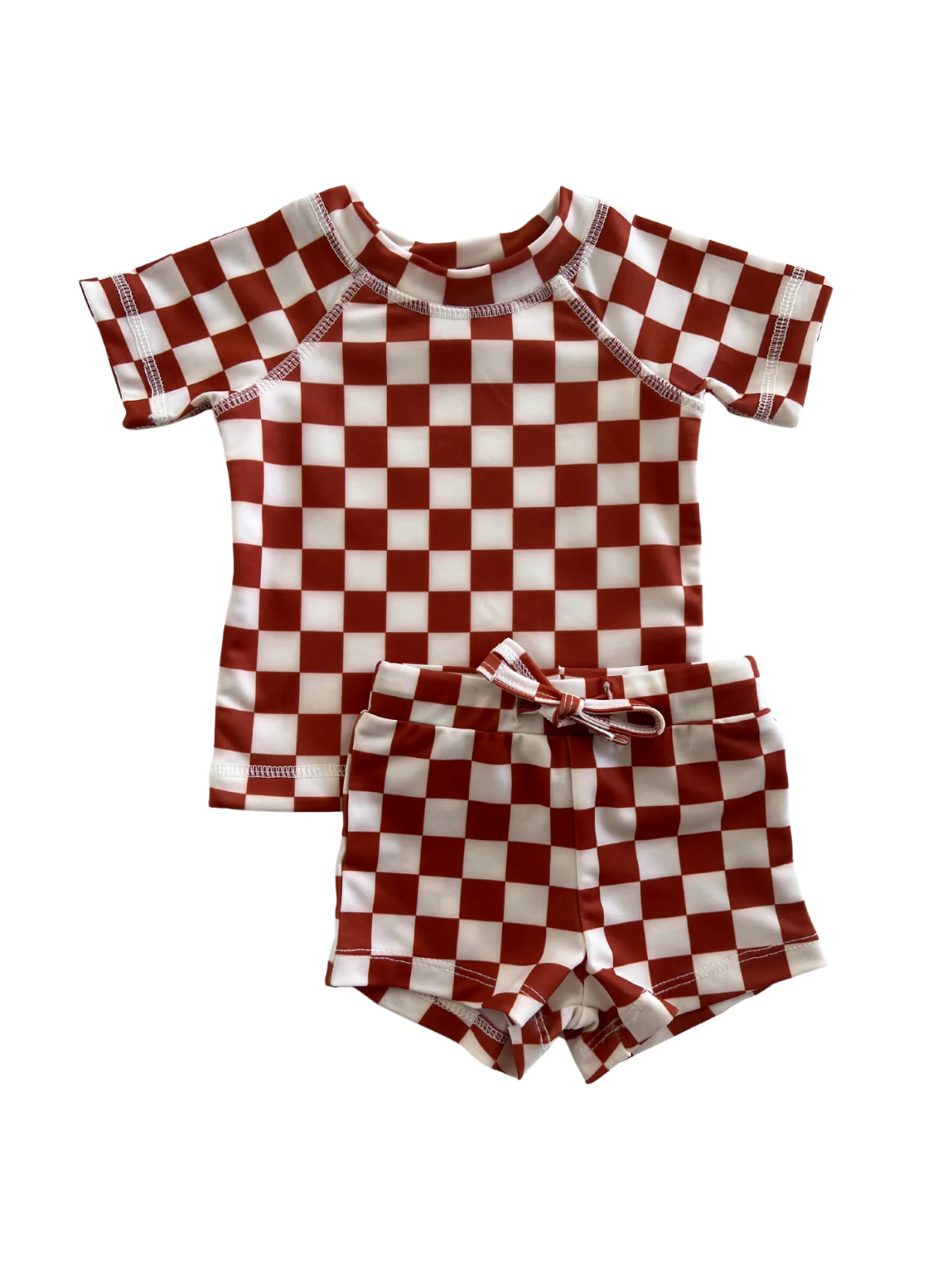 Stracciatella Checkerboard / Cove Rashguard Set / UPF 50+ - Image 2