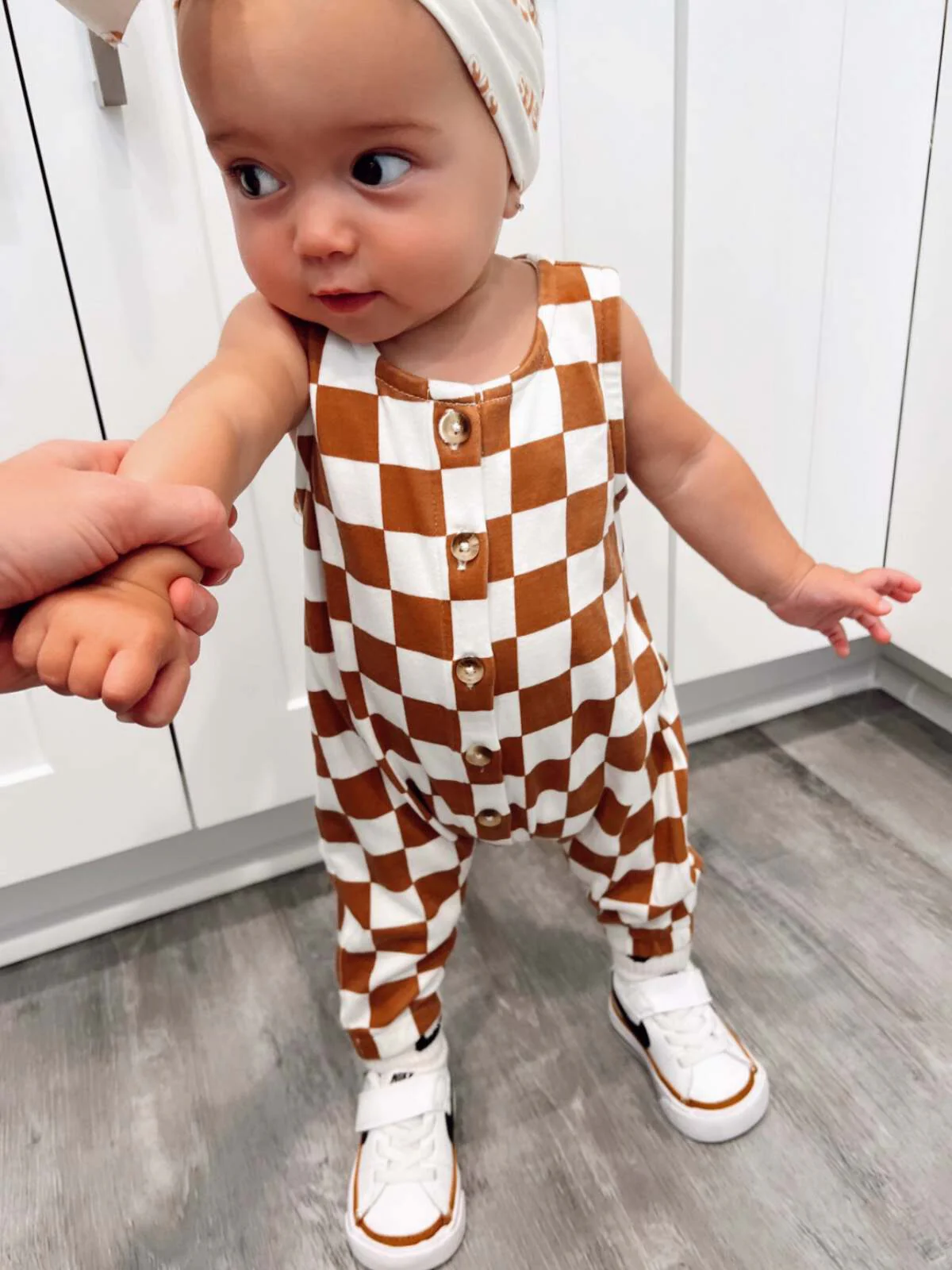 Stracciatella Checkerboard / Organic Bay Jumpsuit