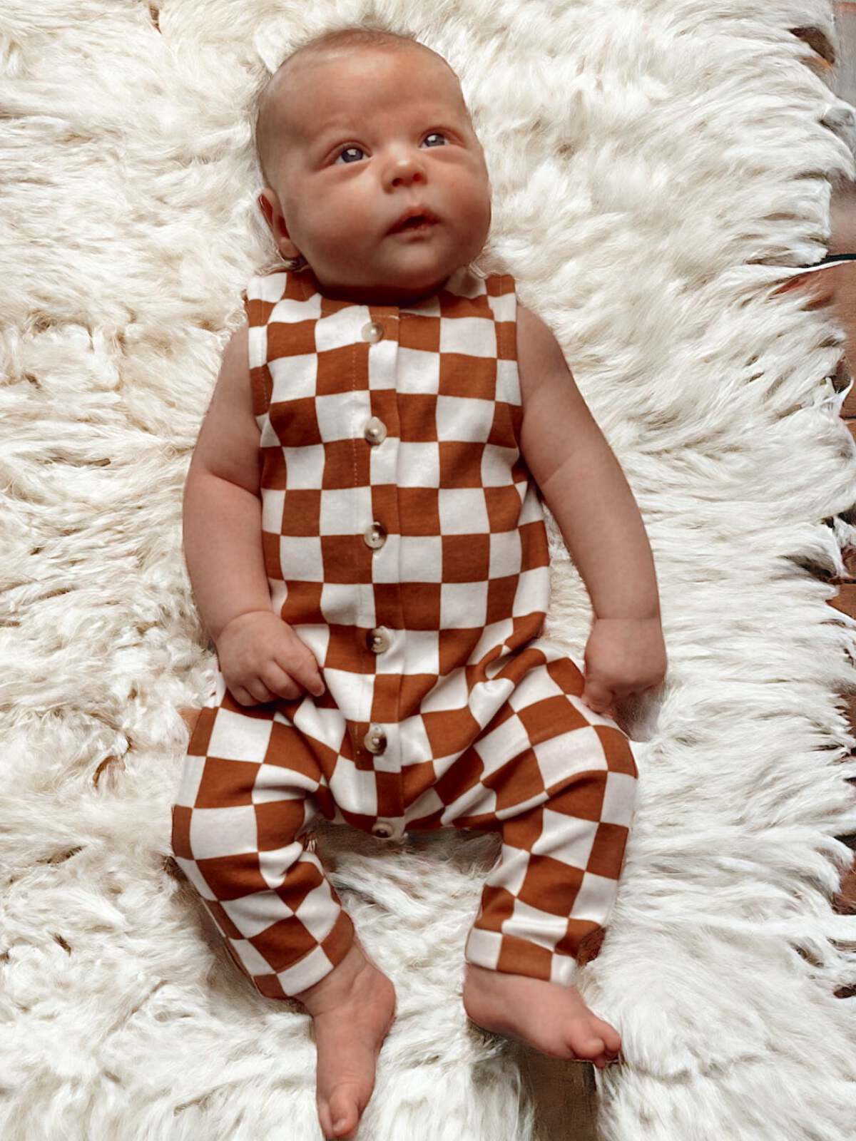Stracciatella Checkerboard / Organic Bay Jumpsuit - Image 2