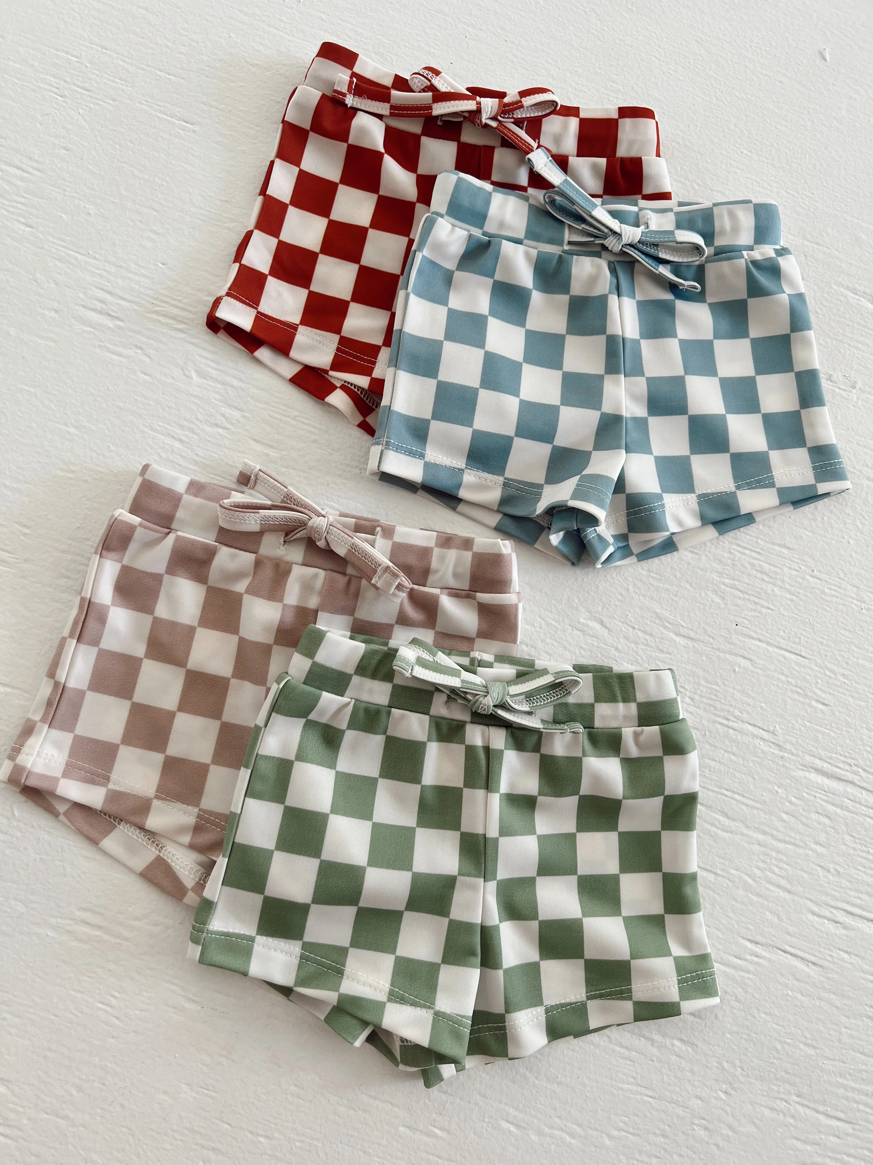 Stracciatella Checkerboard / Riviera Swim Short / UPF 50+ - Image 3