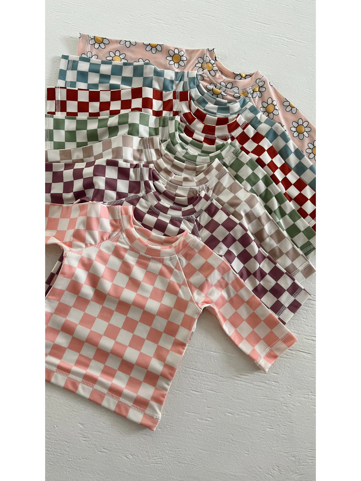 Strawberry Shortcake Checkerboard / Maui Rashguard / UPF 50+ - Image 3