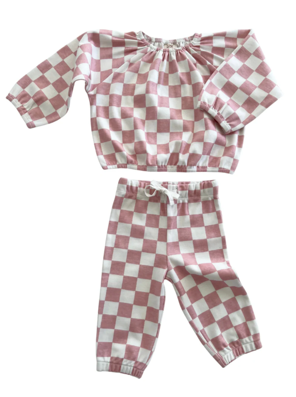 Strawberry Shortcake Checkerboard / Organic Mode Top + Pant Set - Image 2