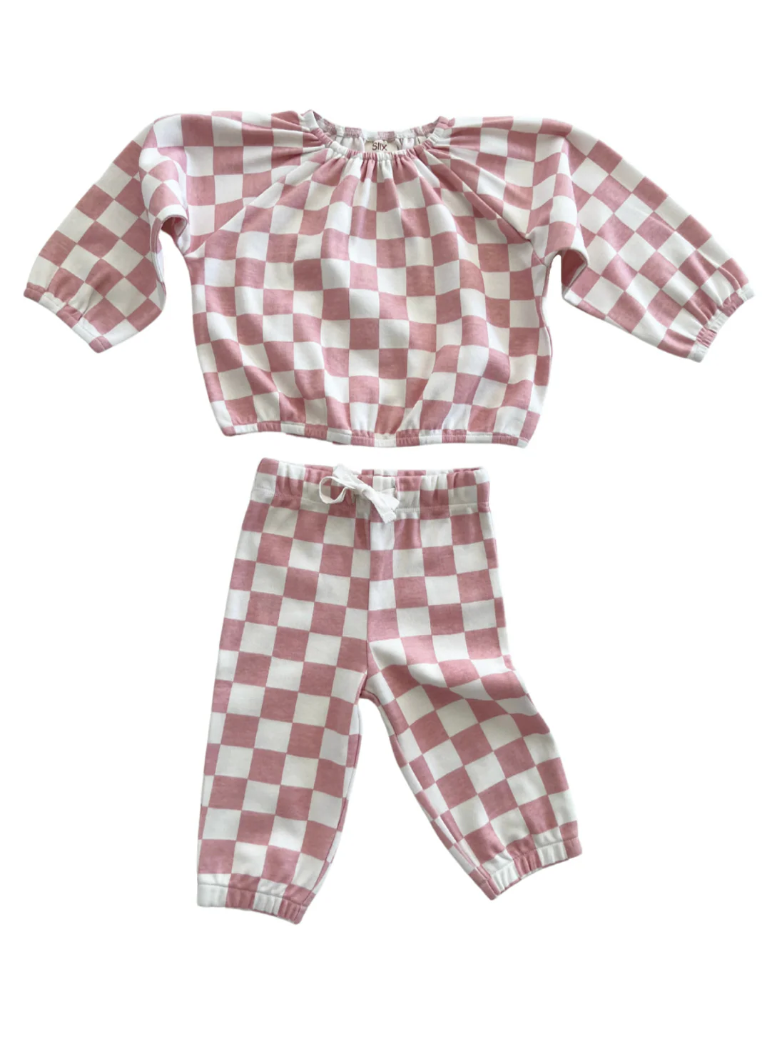 Strawberry Shortcake Checkerboard / Organic Mode Top + Pant Set - Image 3