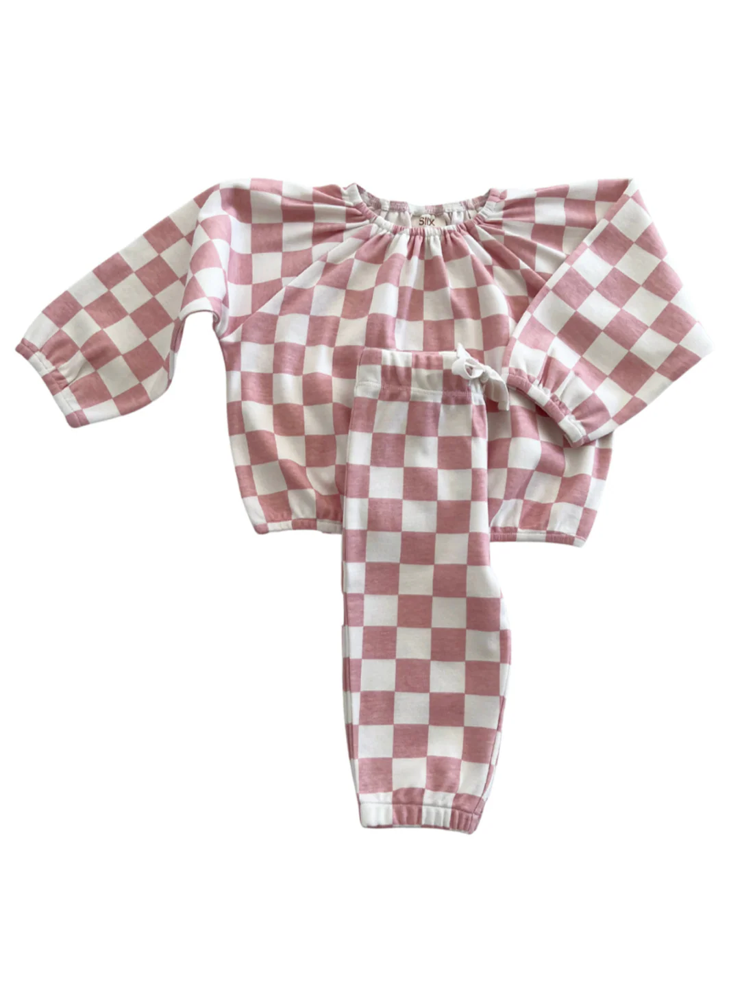 Strawberry Shortcake Checkerboard / Organic Mode Top + Pant Set - Image 4