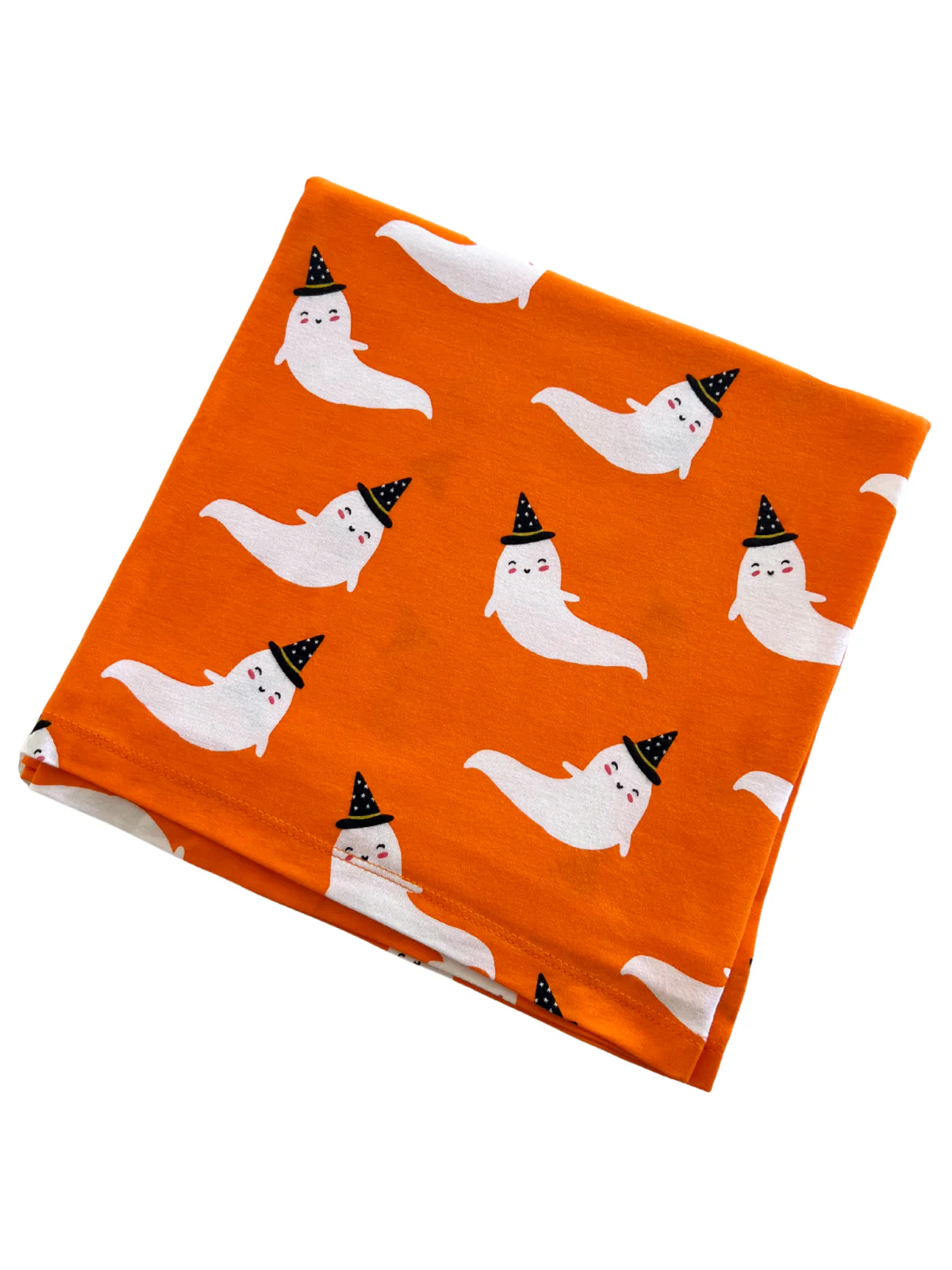 Stretch Swaddle Blanket, Orange Ghost