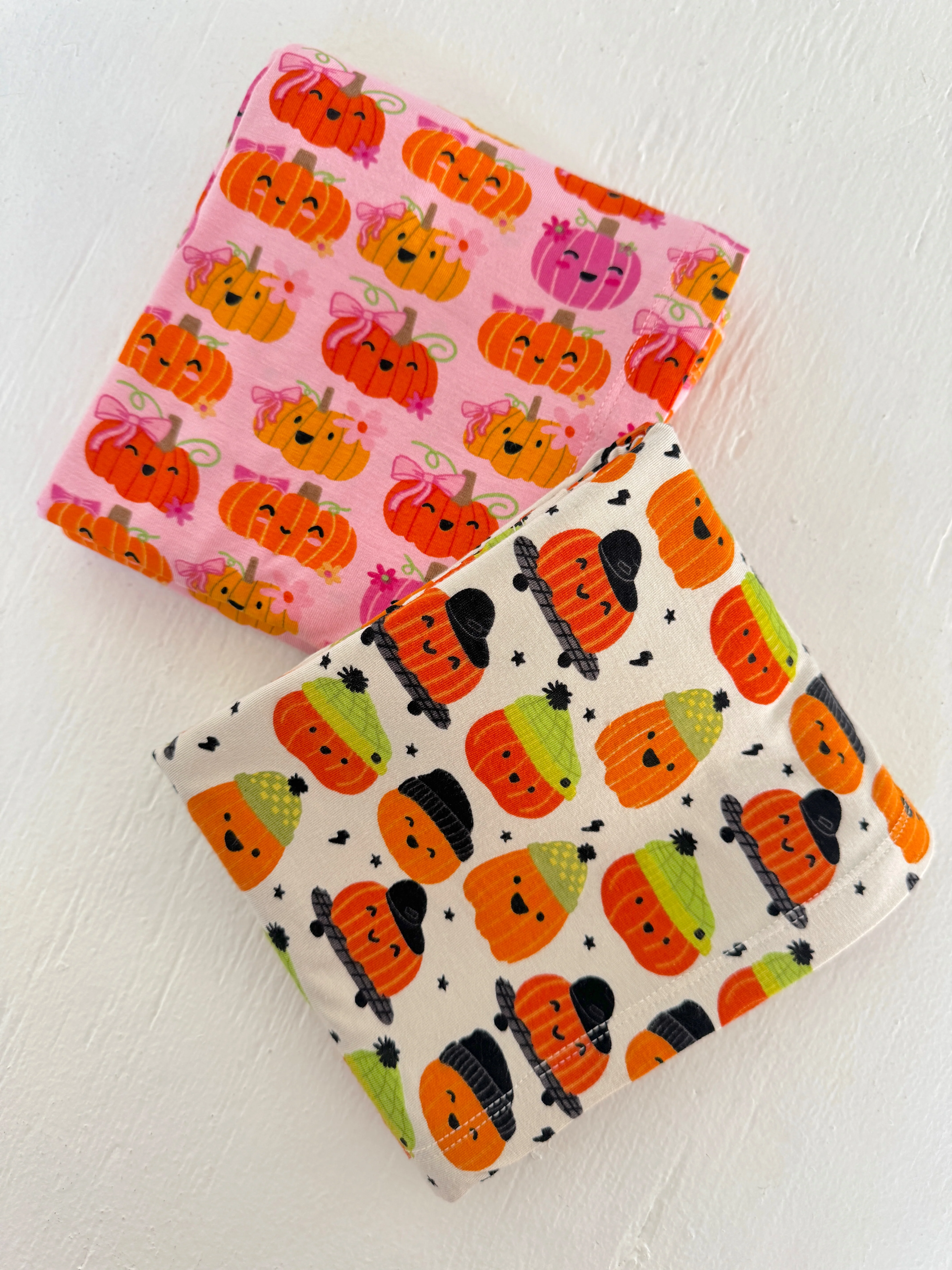 Stretch Swaddle Blanket, Pumpkin Buds - Image 2