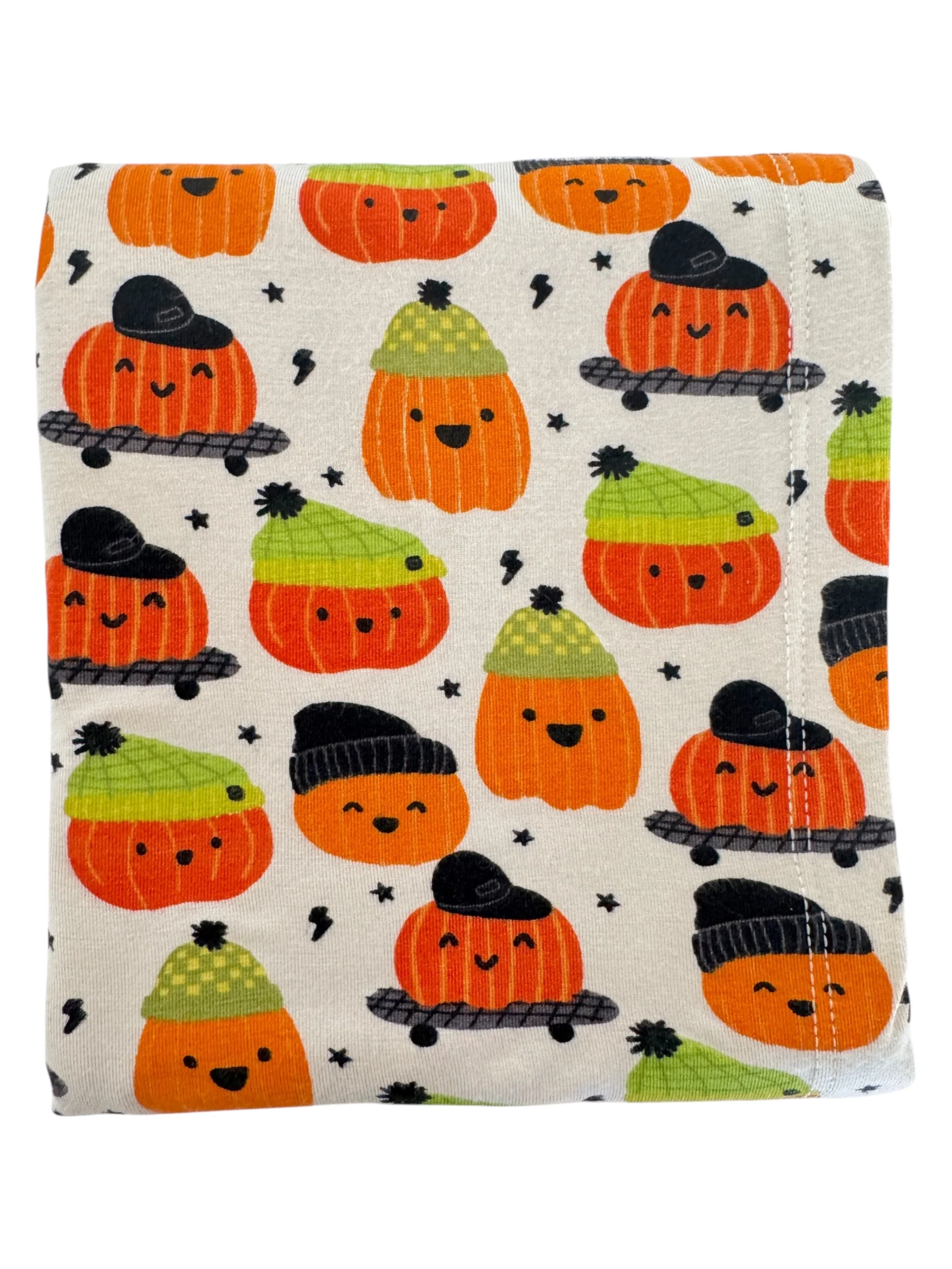 Stretch Swaddle Blanket, Pumpkin Buds - Image 3